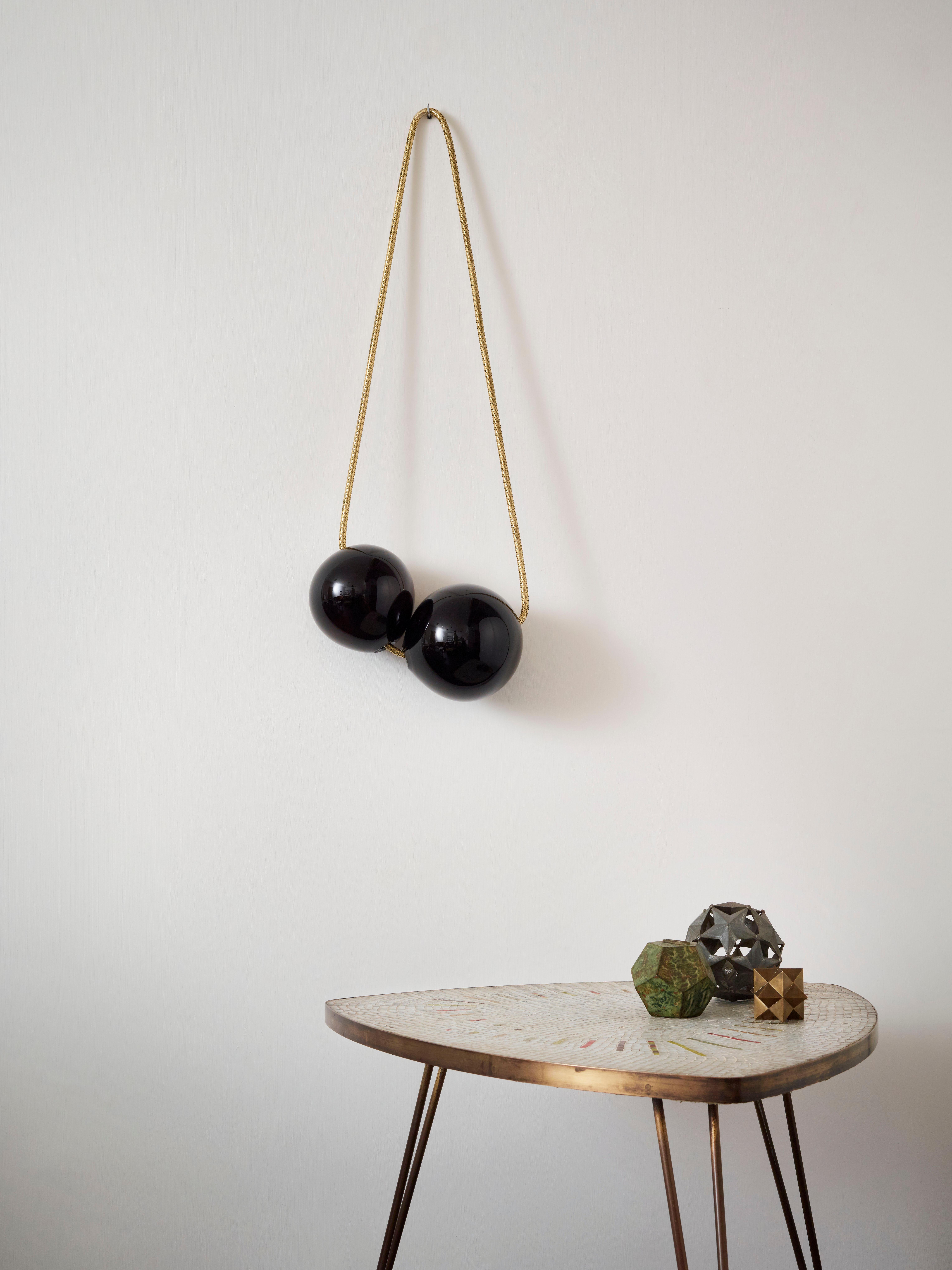 Modern Cherry Bubbles Black Wall Decoration For Sale