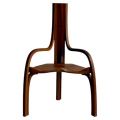 Cherry Side Chair by Fick Patterson, Bentwood with Brass Accents
