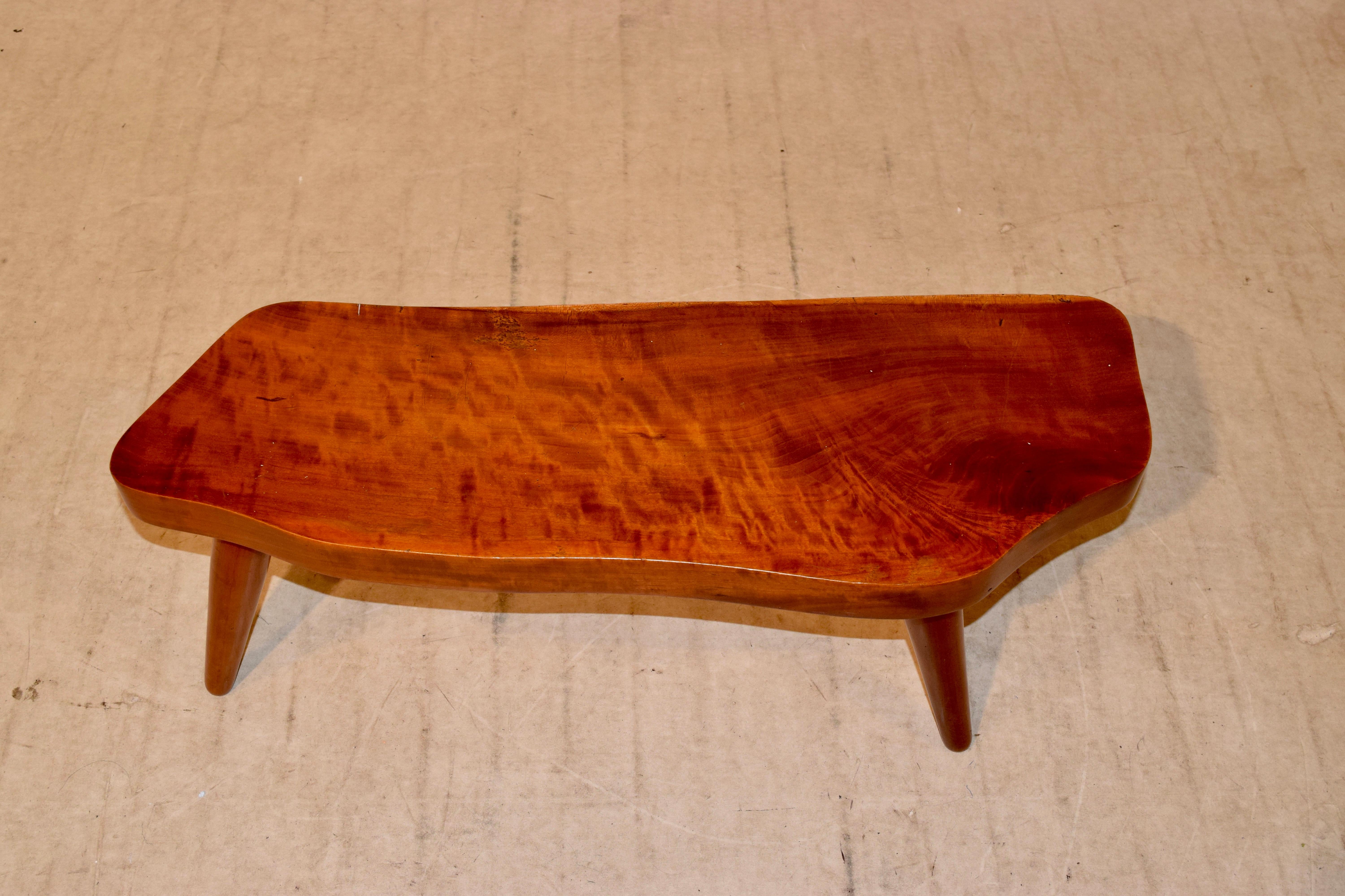 American Cherry Cocktail Table, circa 1960 For Sale