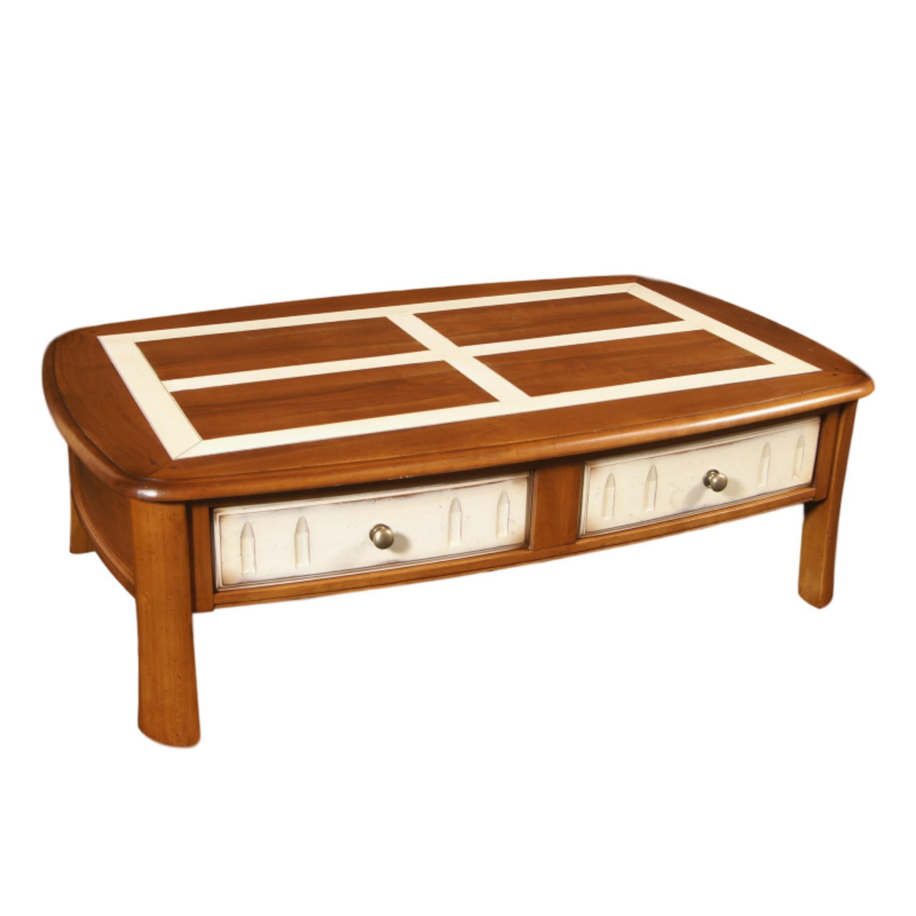 Table basse artisanale en cerisier de style campagnard français en vente 2