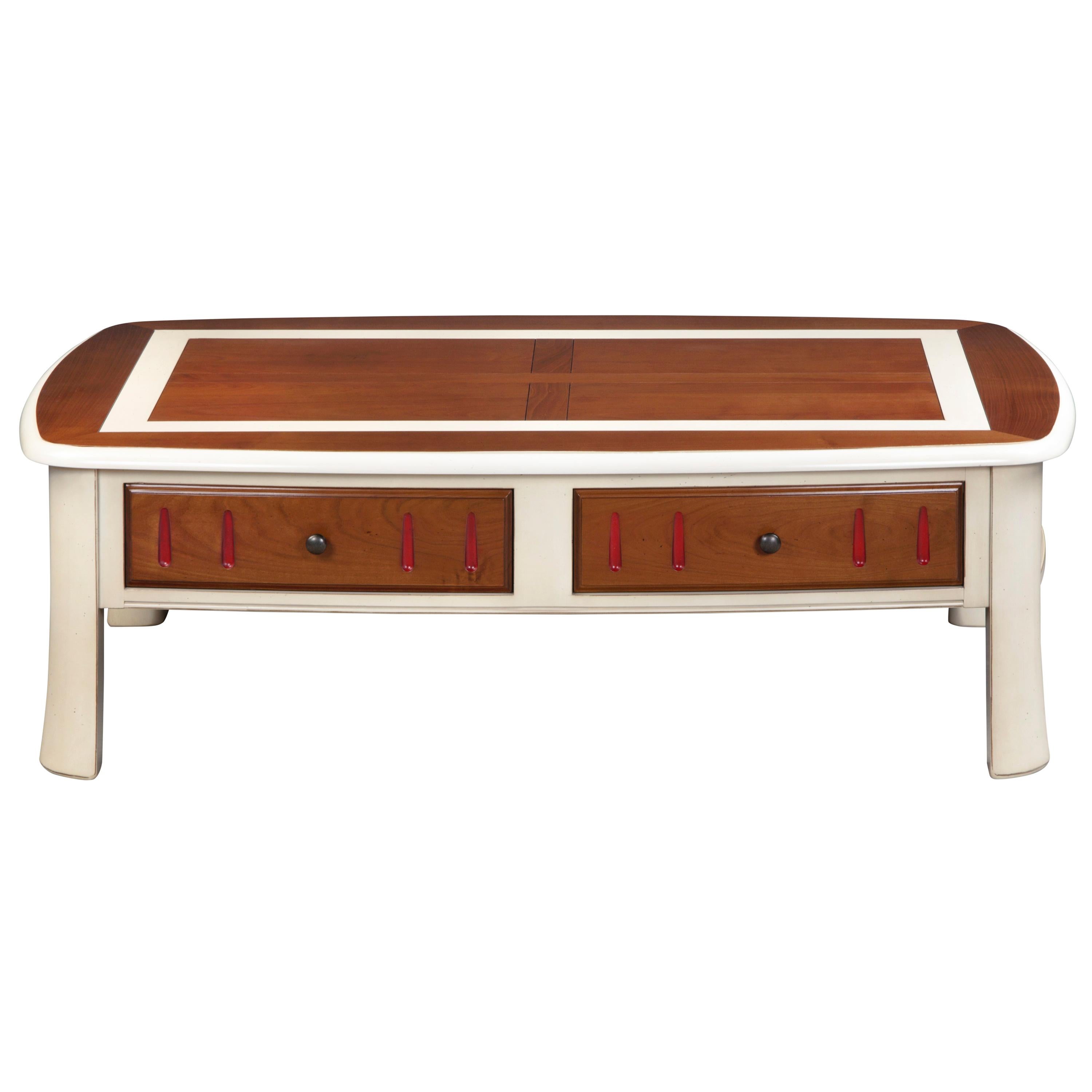 XXIe siècle et contemporain Table basse artisanale en cerisier de style campagnard français en vente