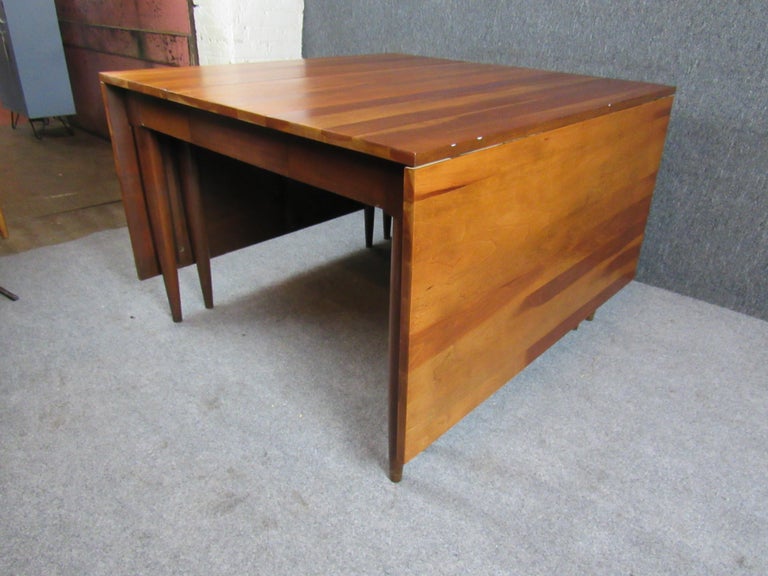 Cherry Drop Leaf Dining Table by Willett Furniture For Sale at 1stDibs