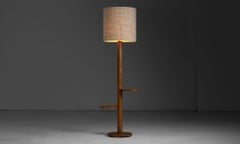 Lámpara de pie de cerezo, Francia circa 1930