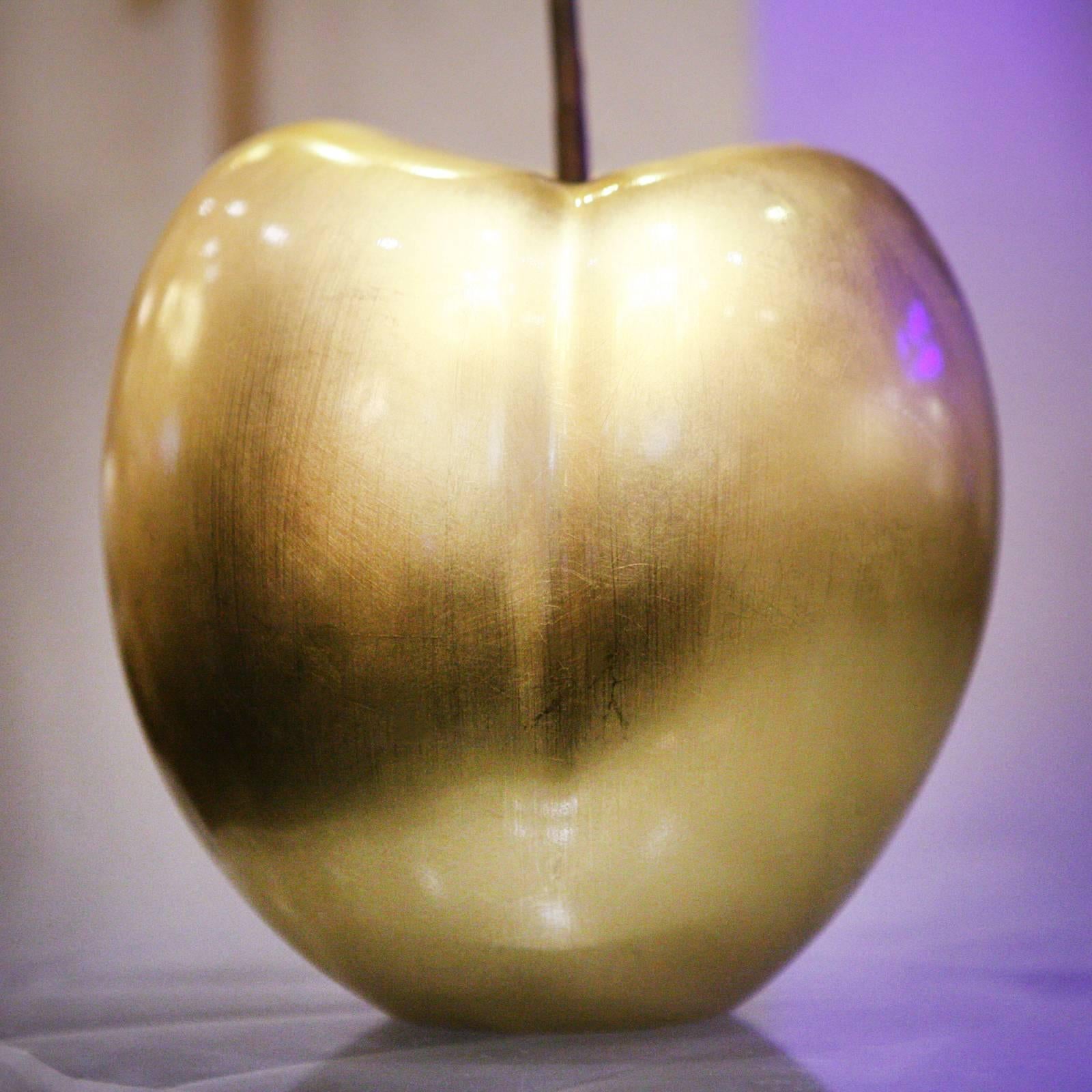 German Cherry Gold Medium Sculpture in Ceramic For Sale