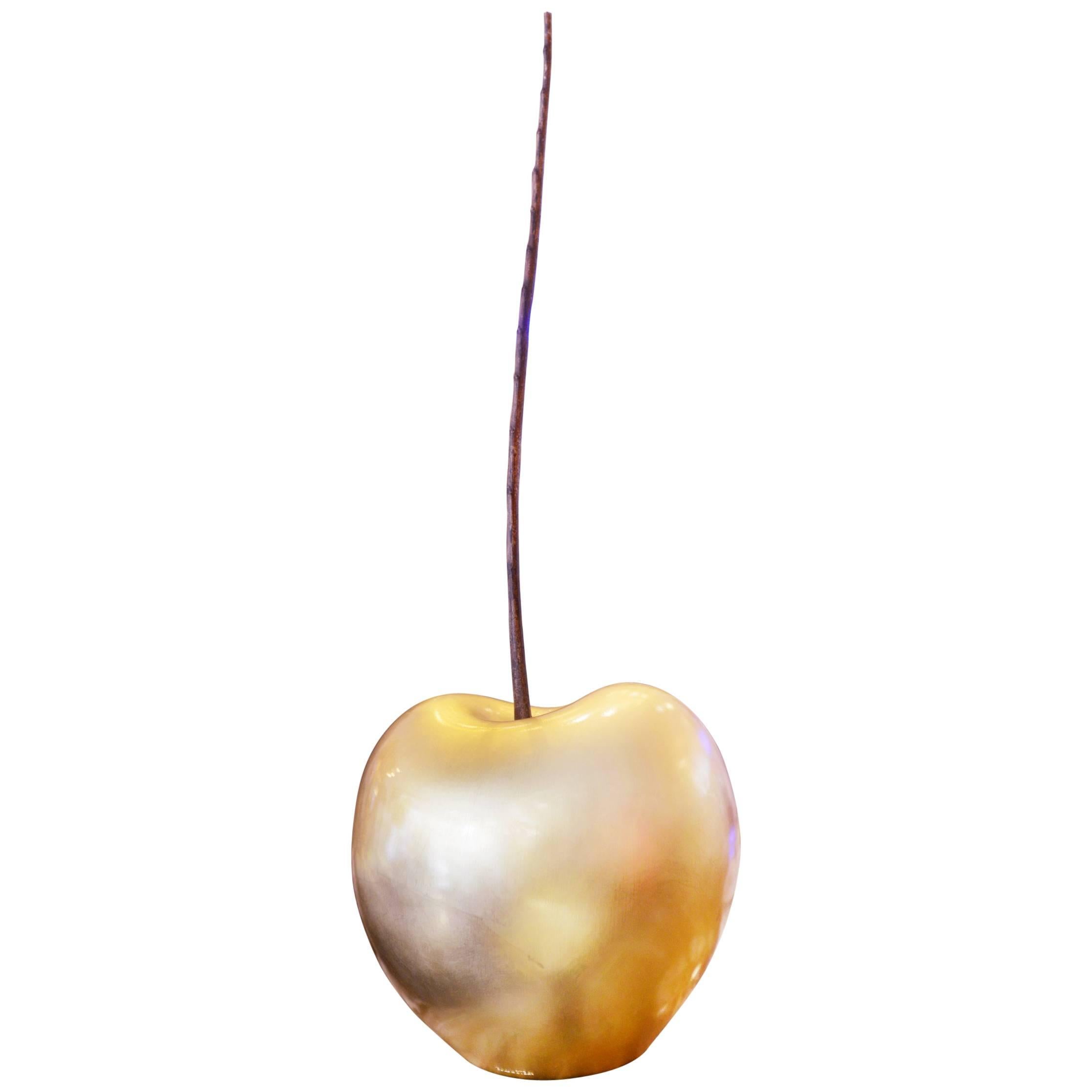 Cherry Gold Medium Sculpture in Ceramic For Sale