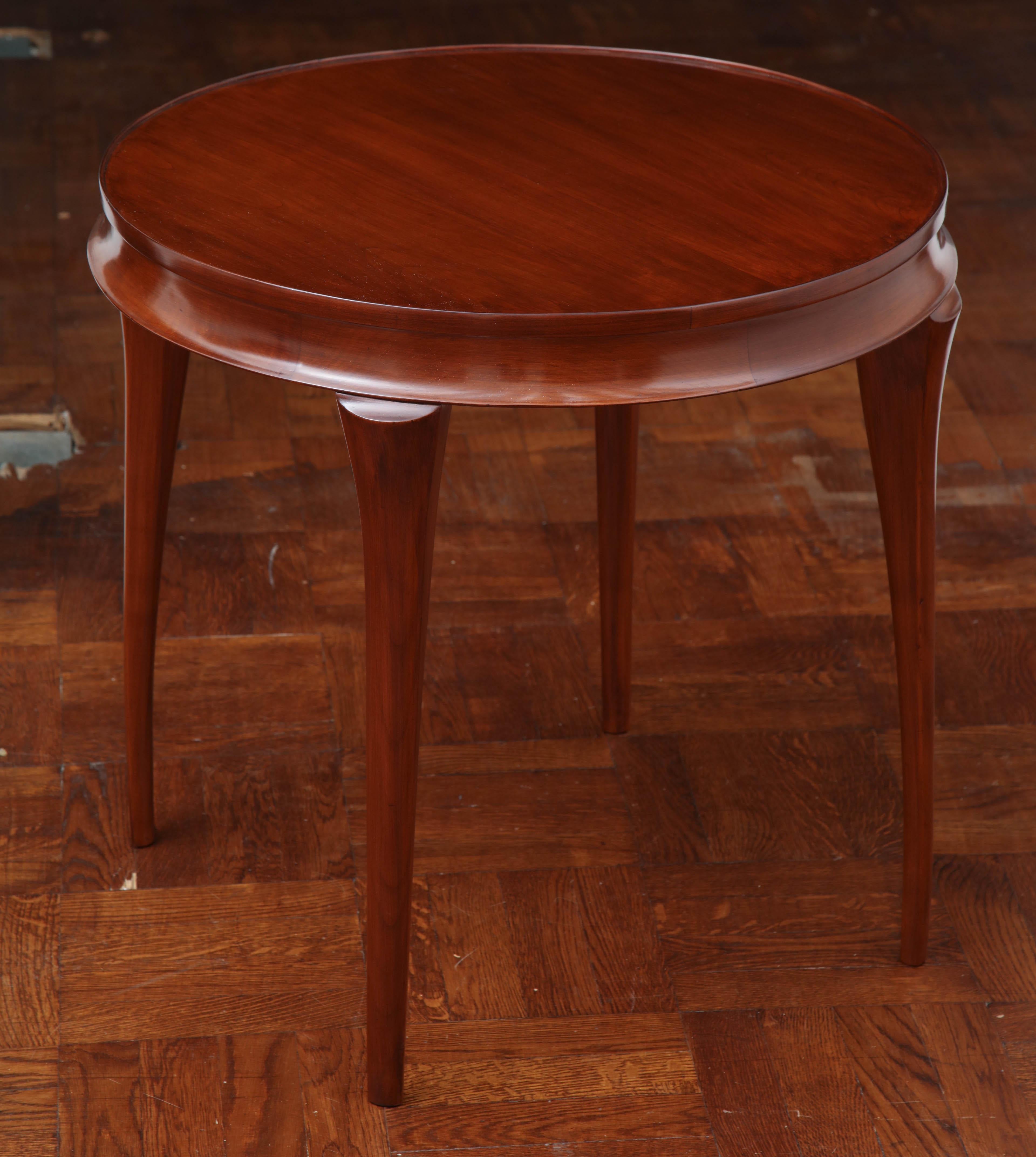 Cherry Gueridon with Tapered Legs For Sale 1