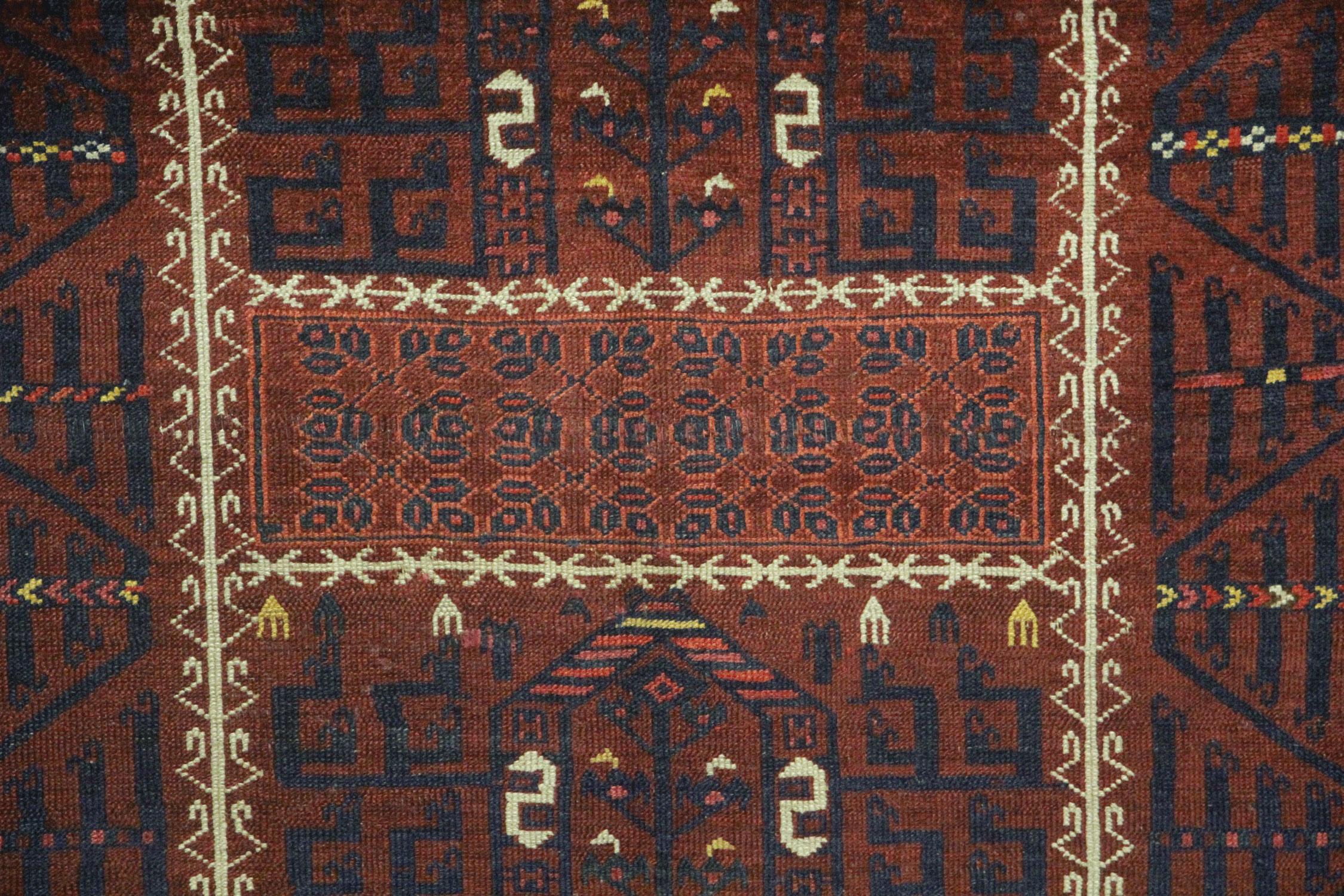 This handmade carpet Oriental rug is a beautiful antique handmade rug was handwoven by the ancient Turkmen tribe and has been completely hand-made using traditional hand-weaving techniques and coloured using only traditional vegetable dyes. This is