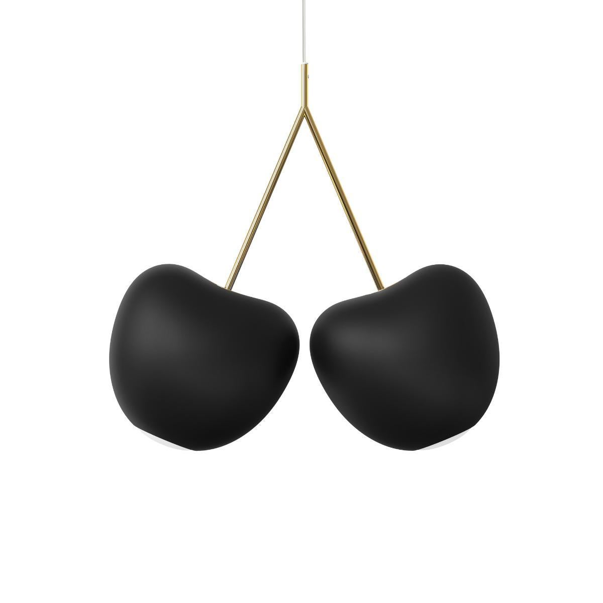Italiano Lampada Cherry in polietilene riciclabile nero di NIKA ZUPANC in vendita