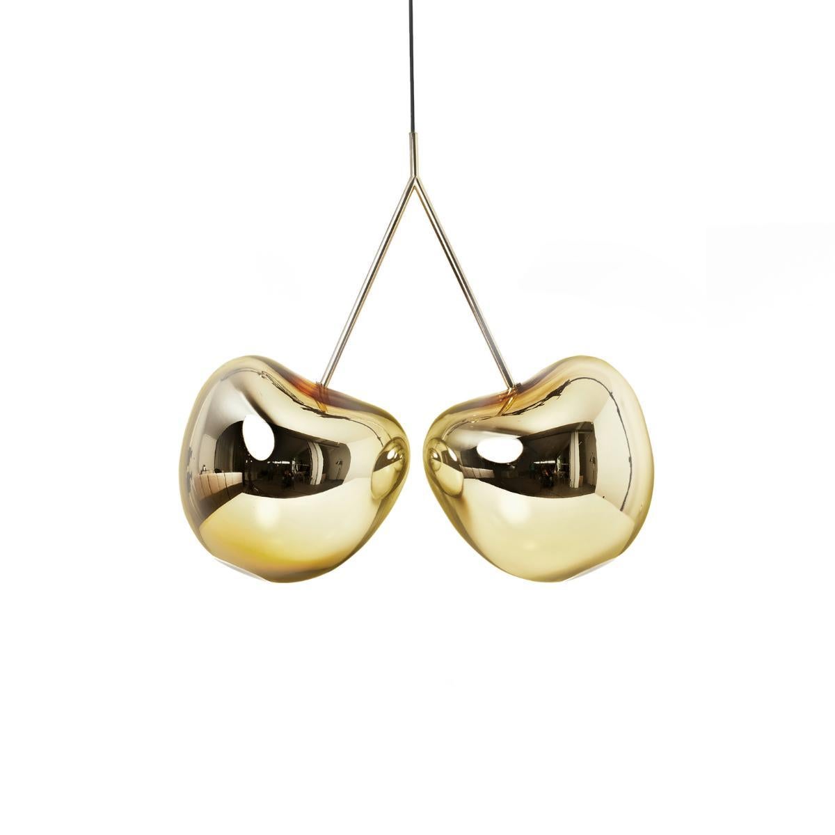 Italiano Lampada Cherry in polietilene metallizzato oro di NIKA ZUPANC in vendita