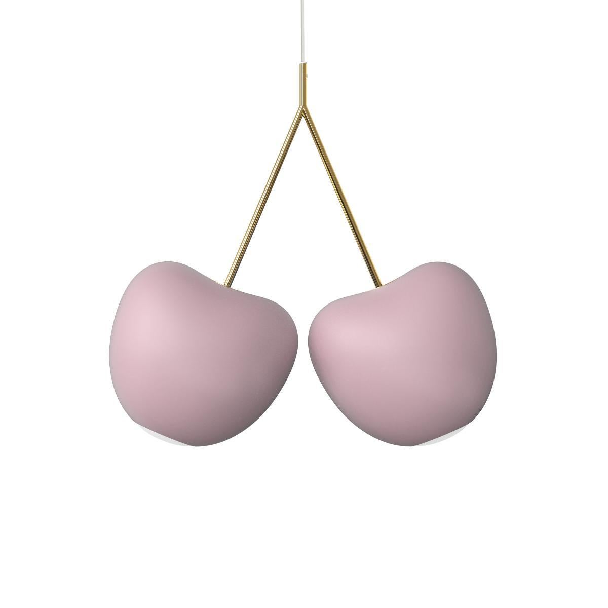 Italiano Lampada Cherry in polietilene riciclabile rosa di NIKA ZUPANC in vendita