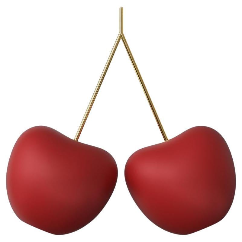 Lampada Cherry in polietilene riciclabile rosso di NIKA ZUPANC