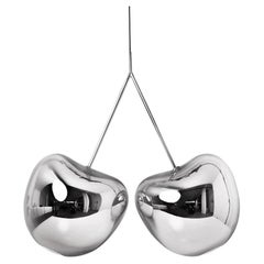 Cherry Lamp in Silver Metallised Polyethylene by Nika Zupanc
