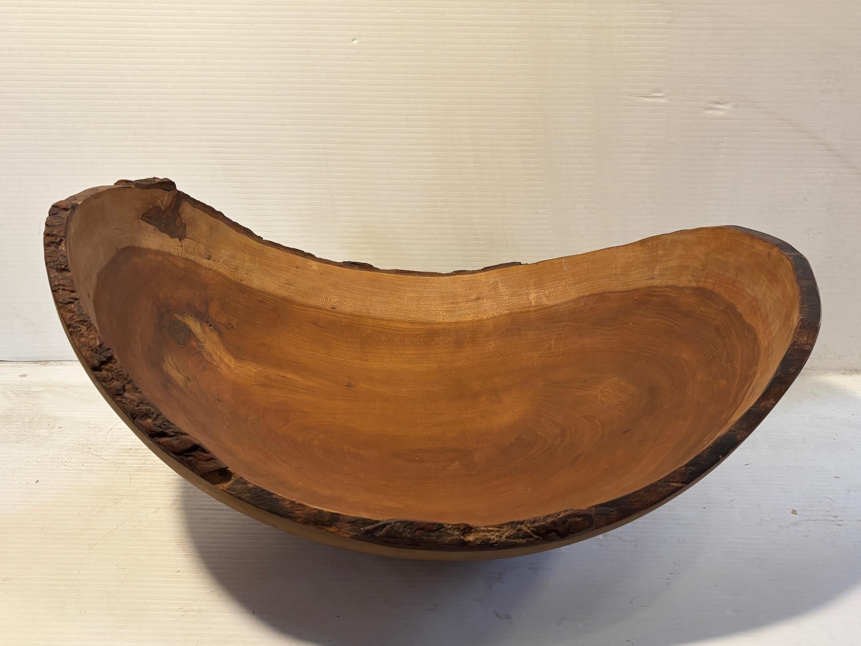 Organic Modern Cherry Live Edge Bowl by Spencer Peterman For Sale