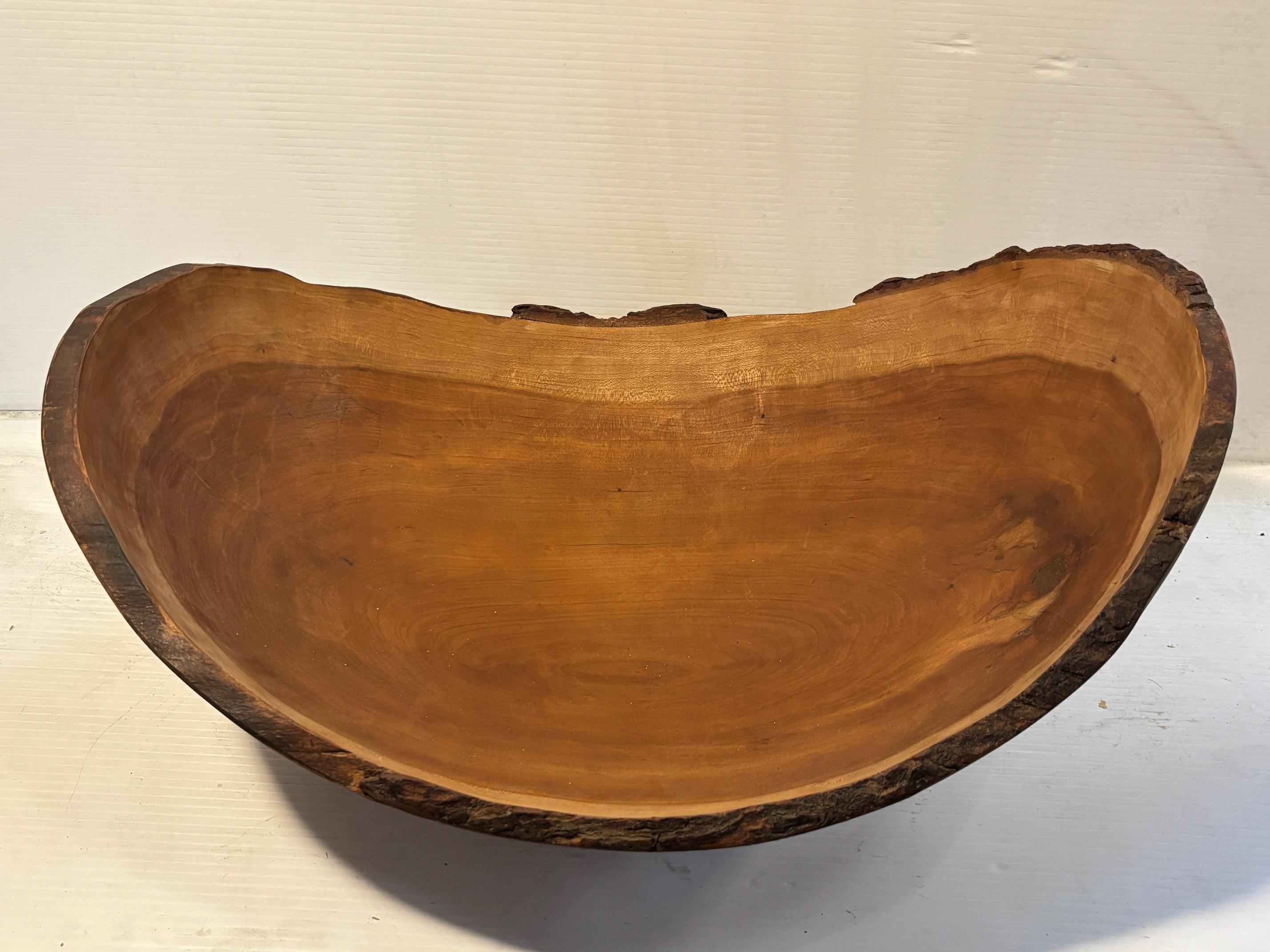 Hand-Crafted Cherry Live Edge Bowl by Spencer Peterman For Sale