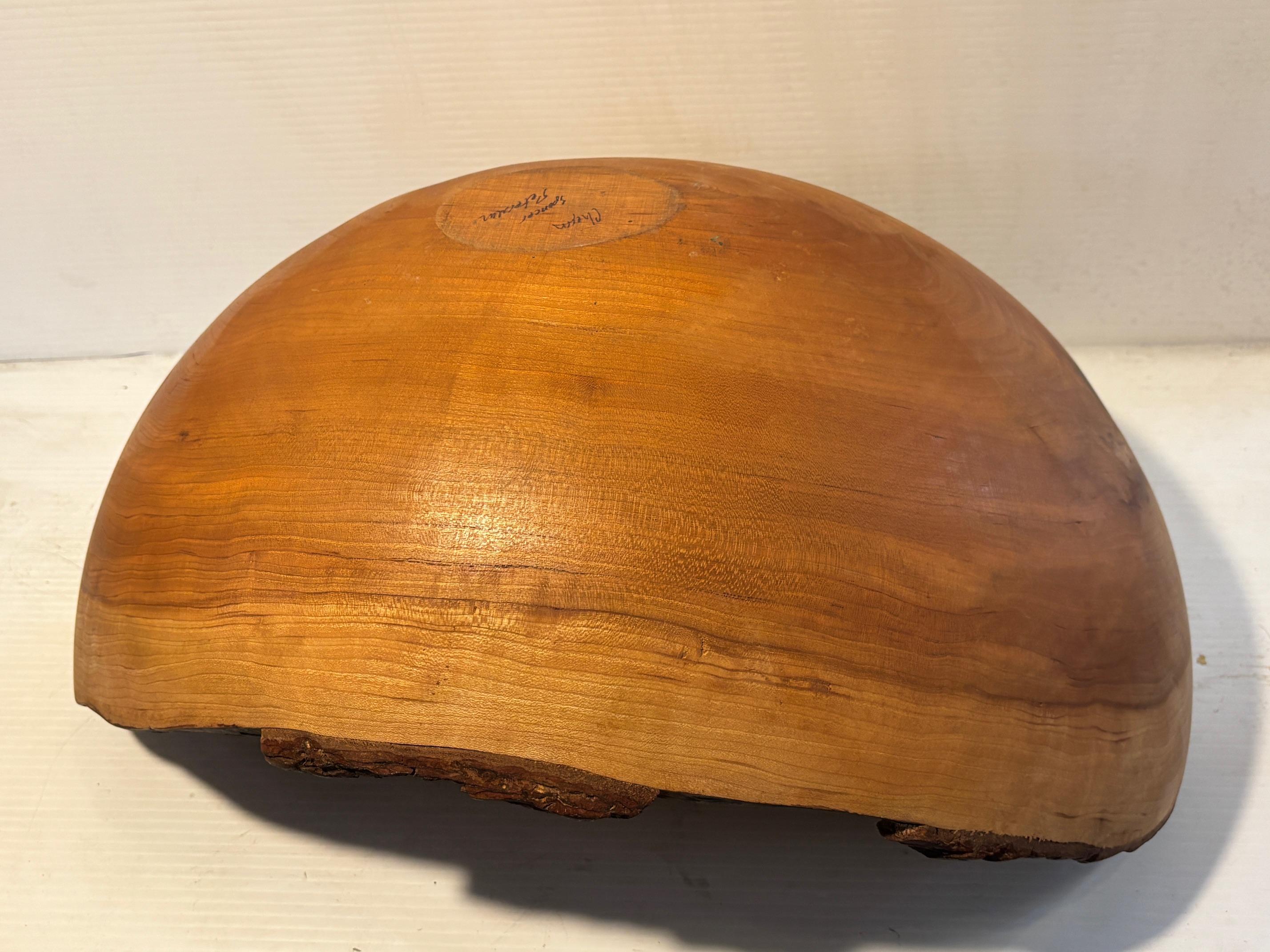 Cherry Live Edge Bowl by Spencer Peterman In Good Condition For Sale In Brooklyn, NY