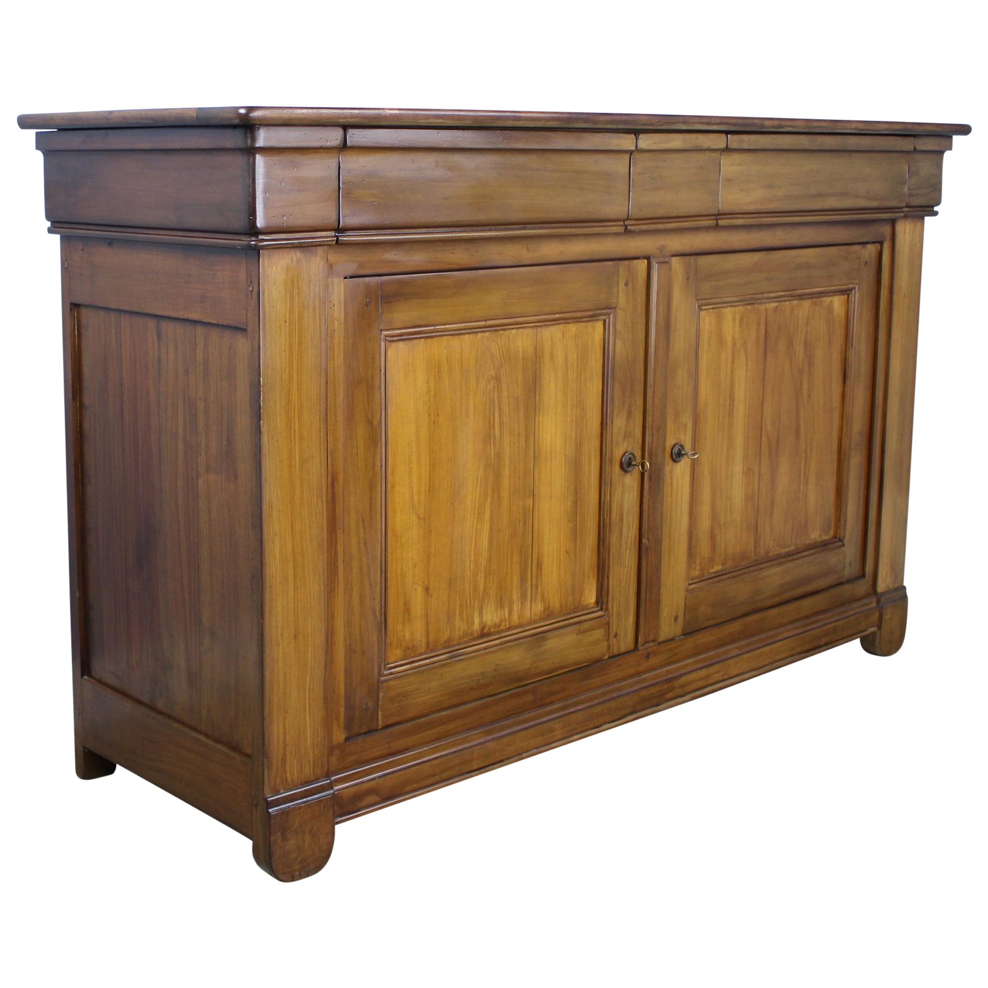 Cherry Louis Philippe Enfilade Custom Made of Old Wood For Sale