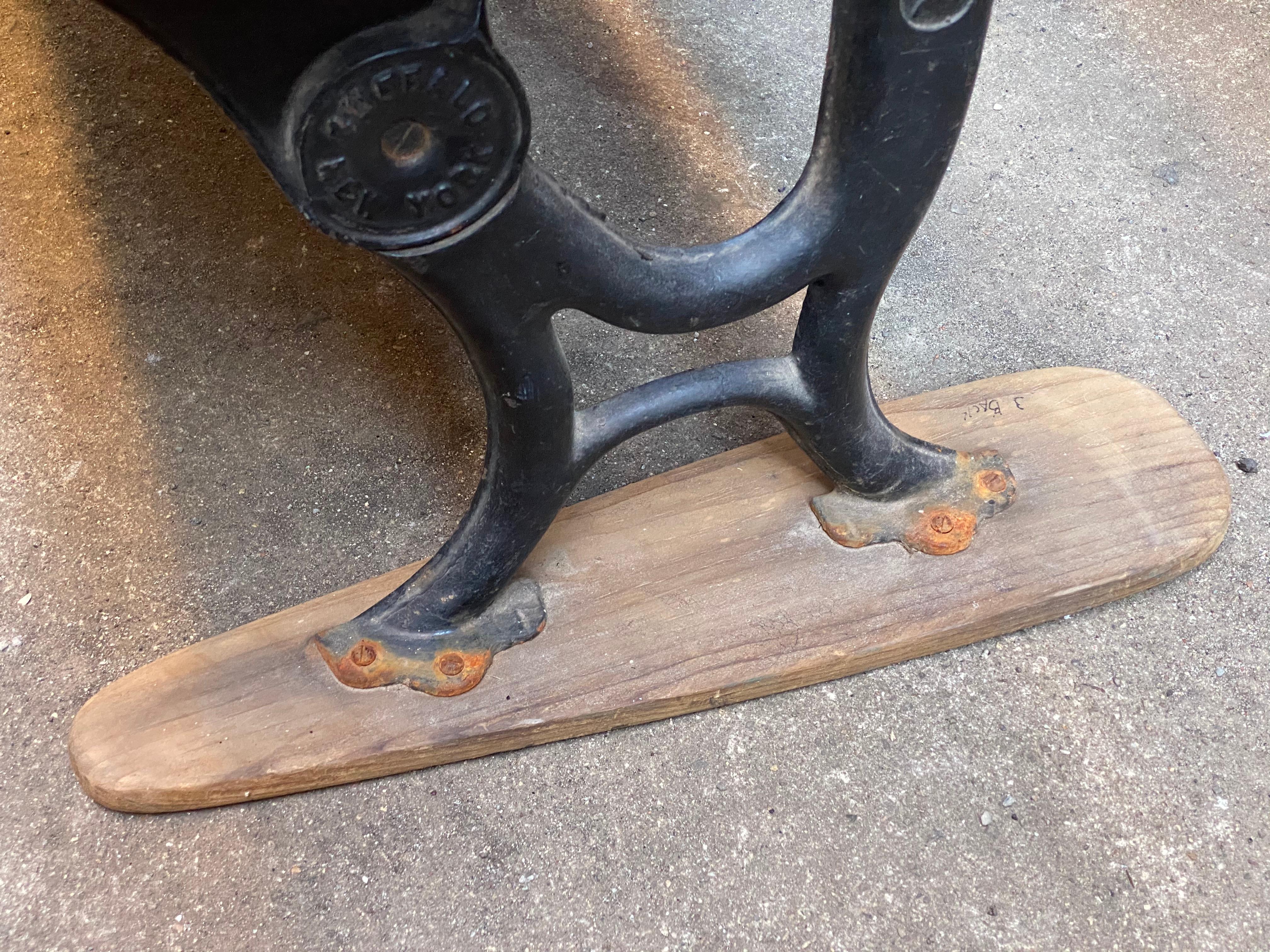 Cherry, Maple and Iron Depot Bench 4