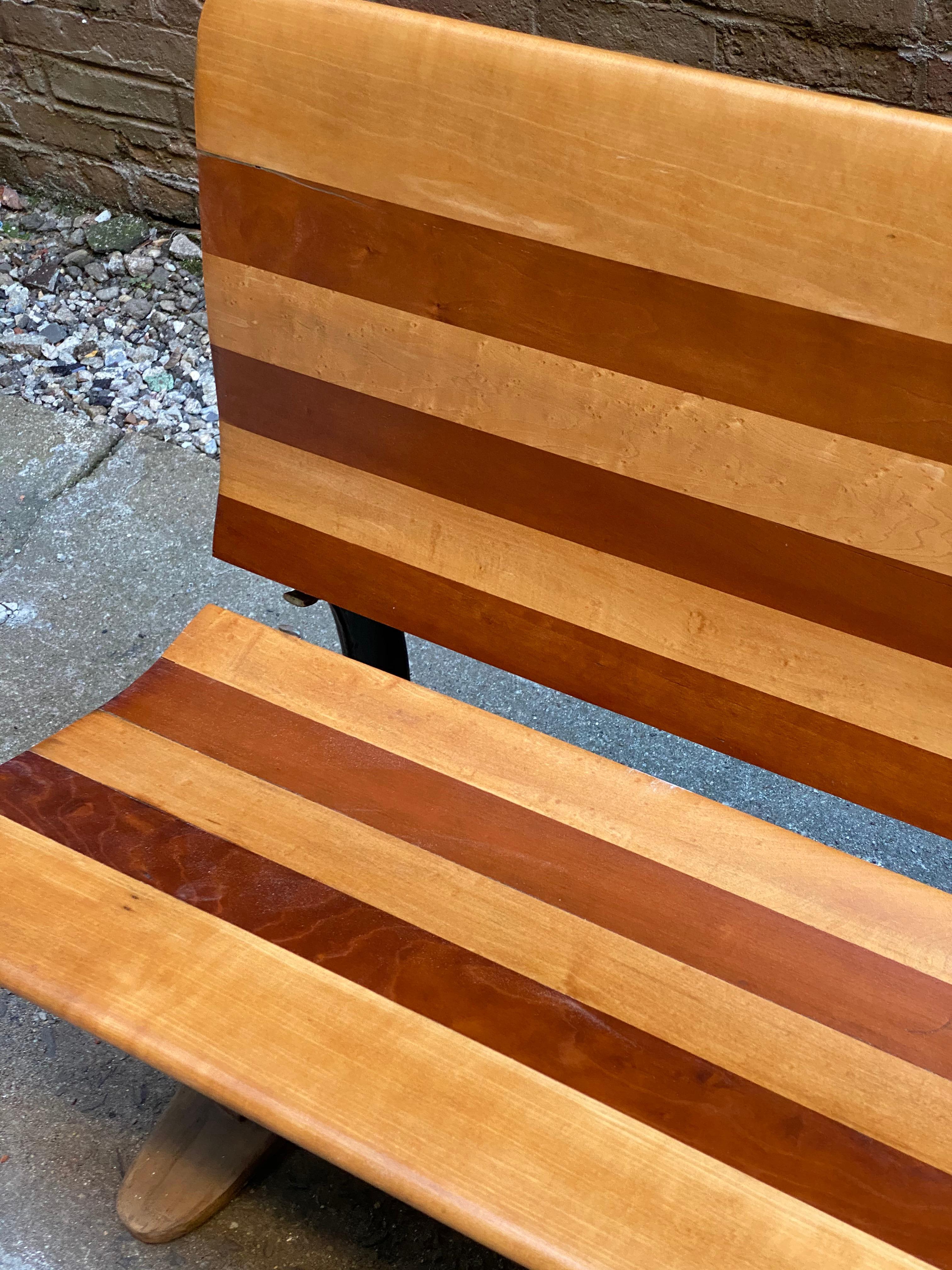 Cherry, Maple and Iron Depot Bench 5