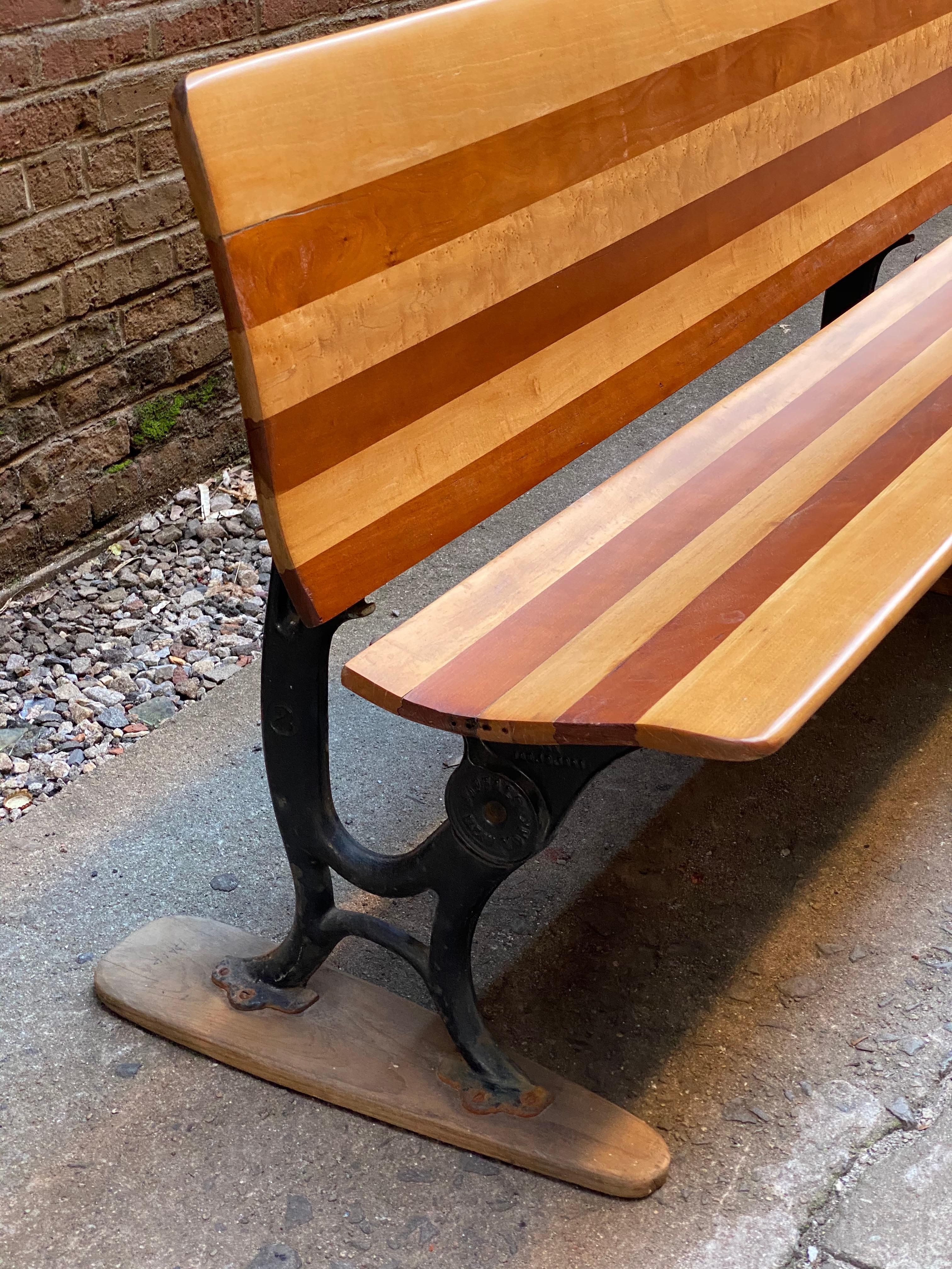 Cherry, Maple and Iron Depot Bench 6