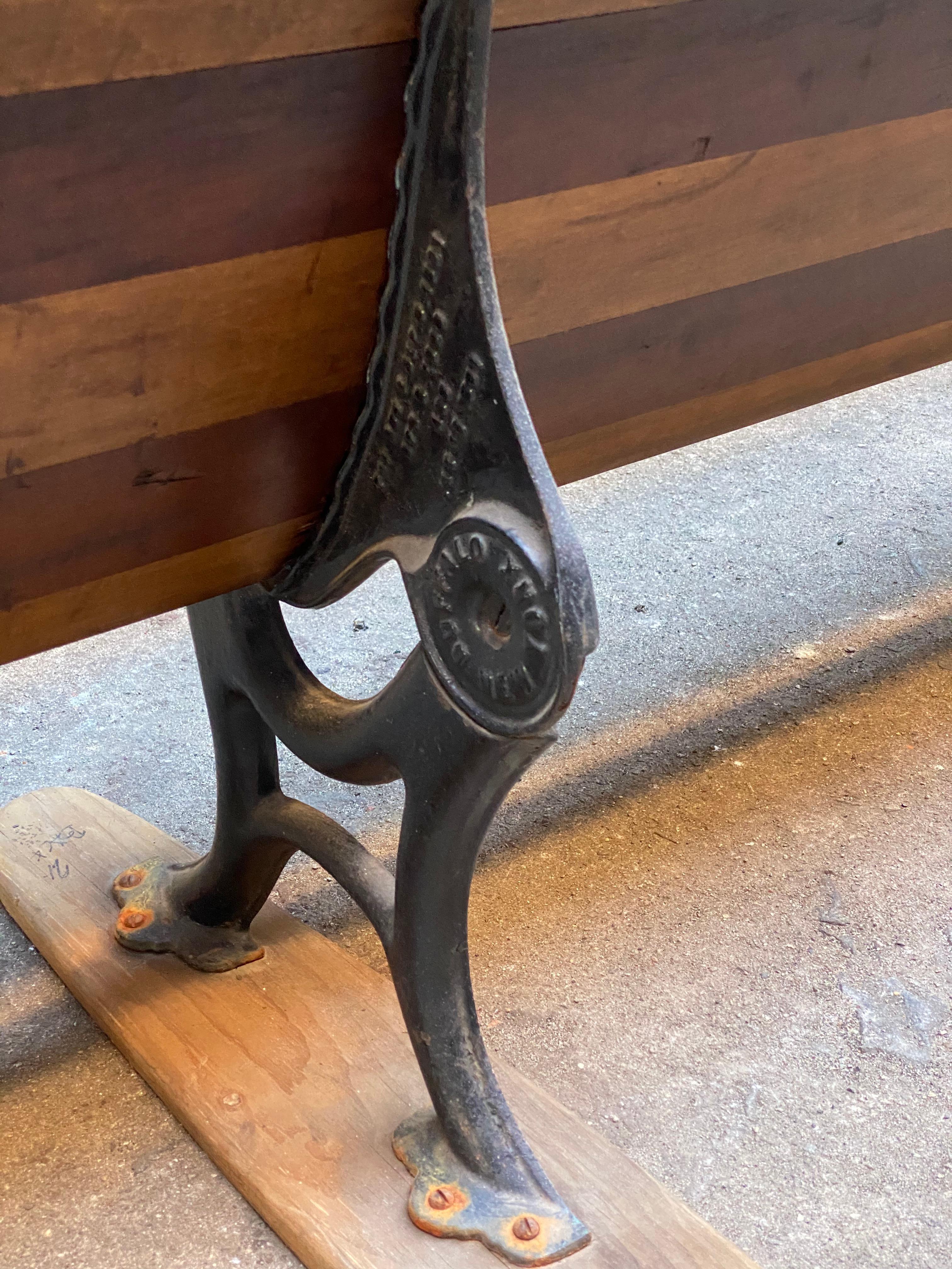 Cherry, Maple and Iron Depot Bench 7