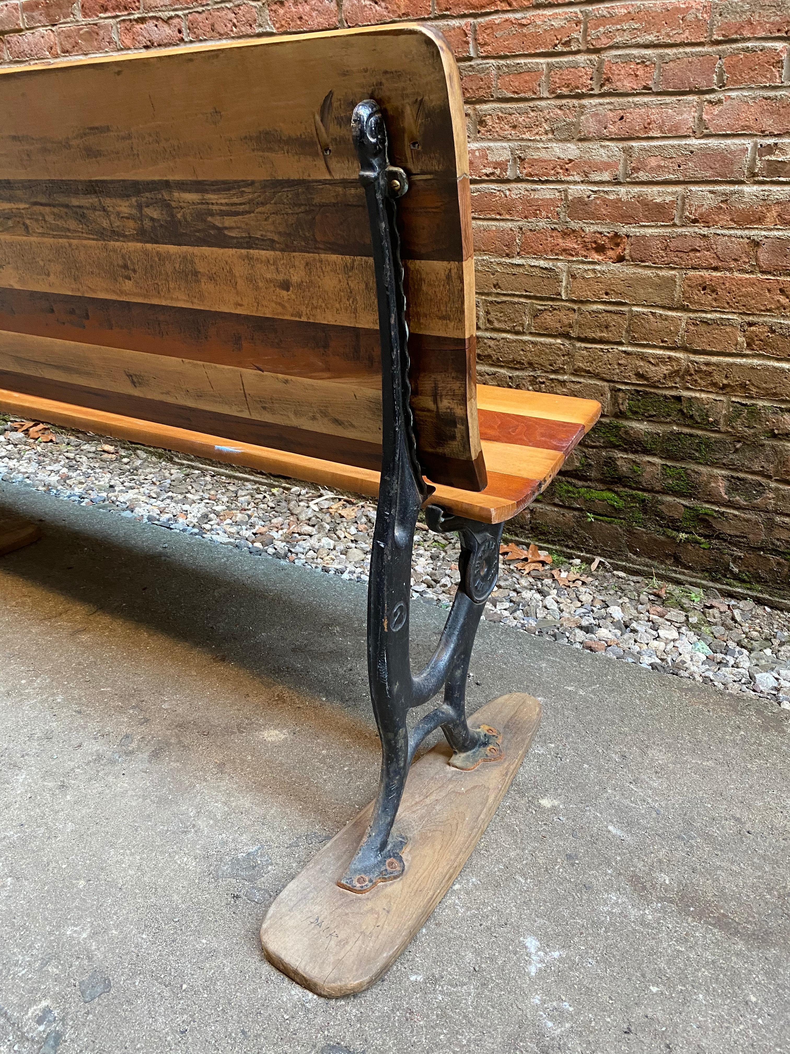 Cherry, Maple and Iron Depot Bench 8