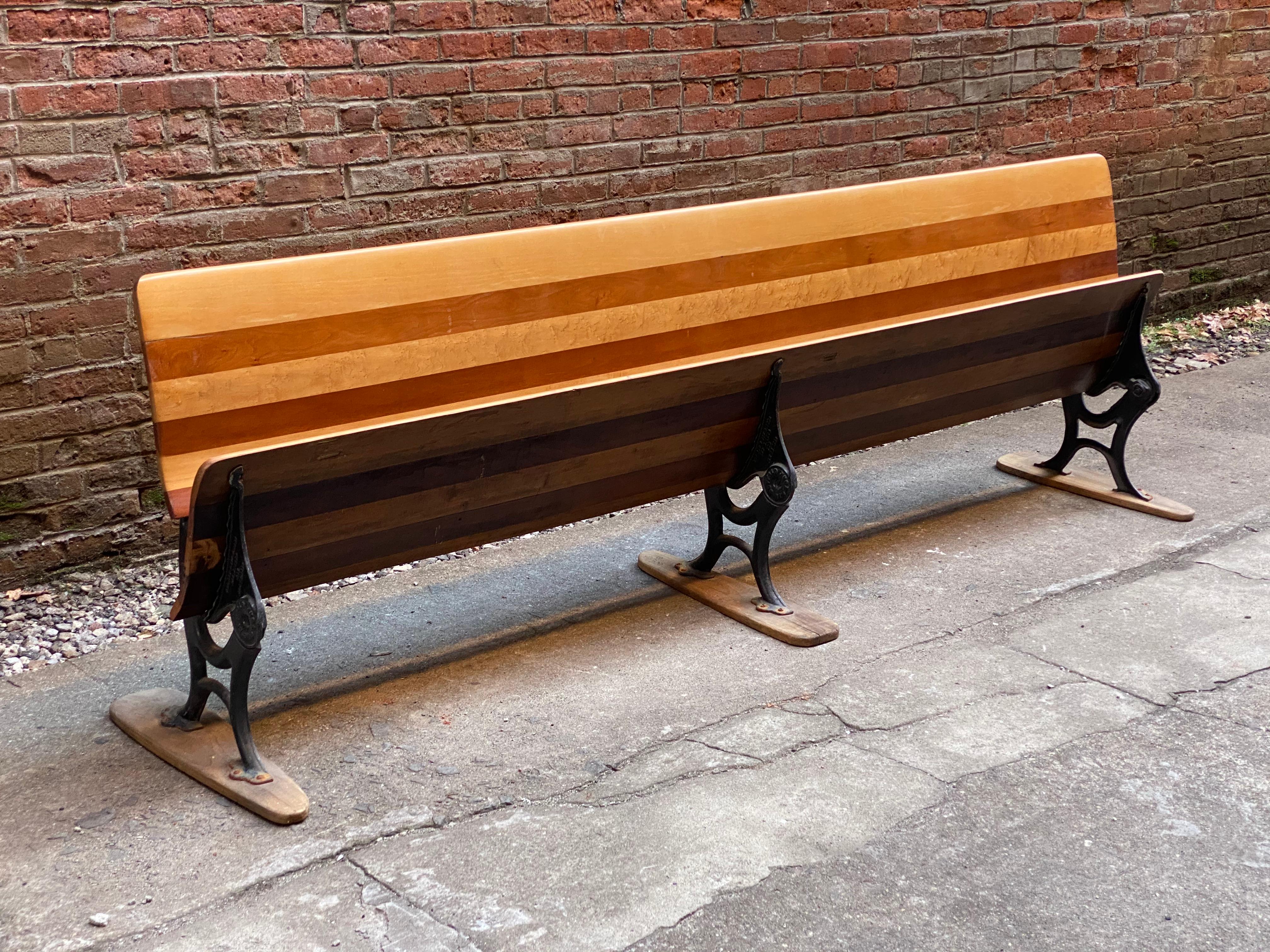 Cherry, Maple and Iron Depot Bench 1
