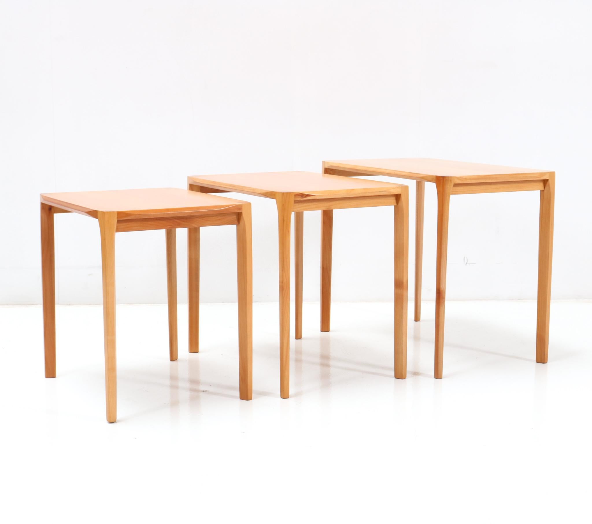 Mid-20th Century Cherry Mid-Century Modern Nesting Tables by Rex Raab for Wilhelm Renz, 1960s