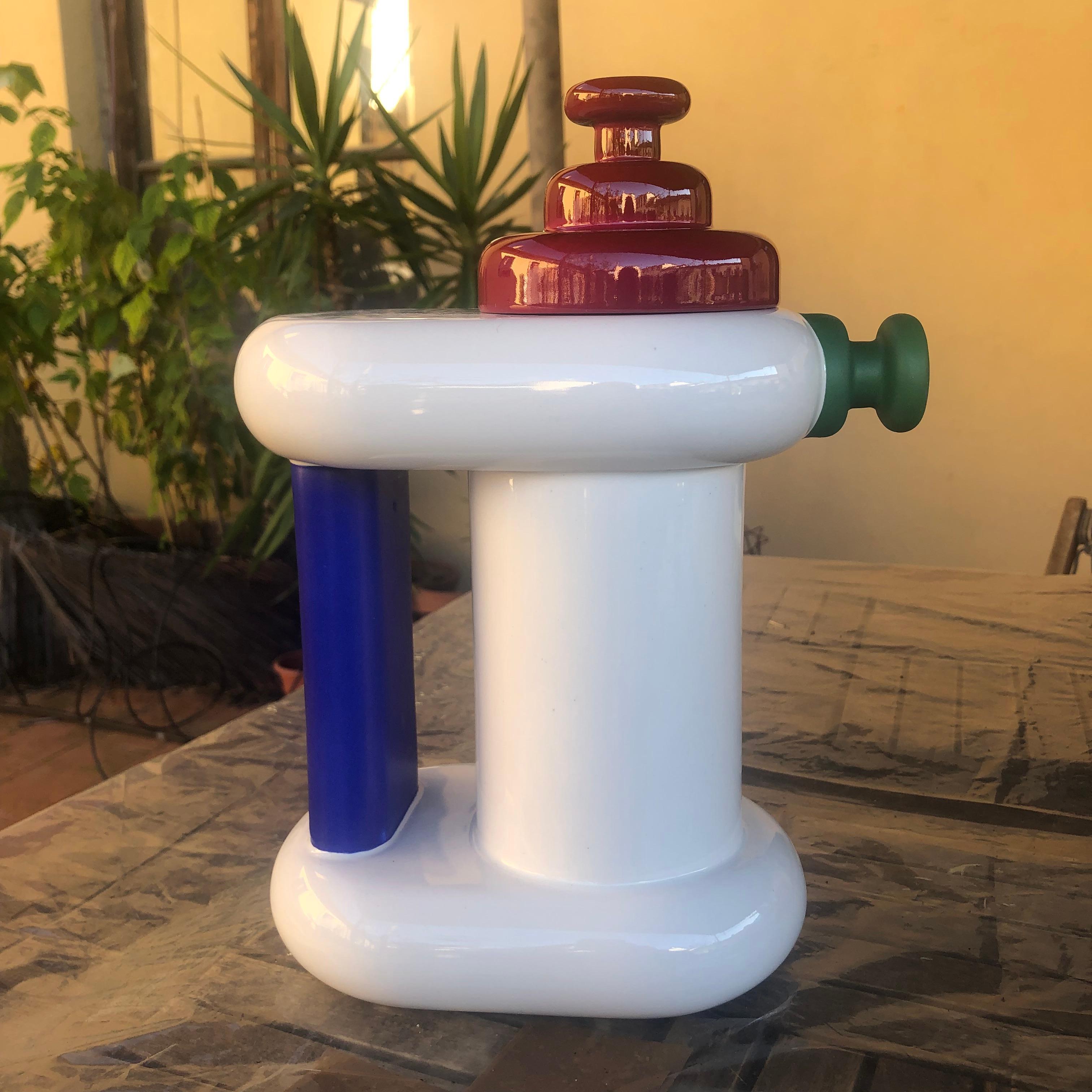Tetera Modelo Cereza de Ettore Sottsass para Alessio Sarri Editions Esmaltado en venta