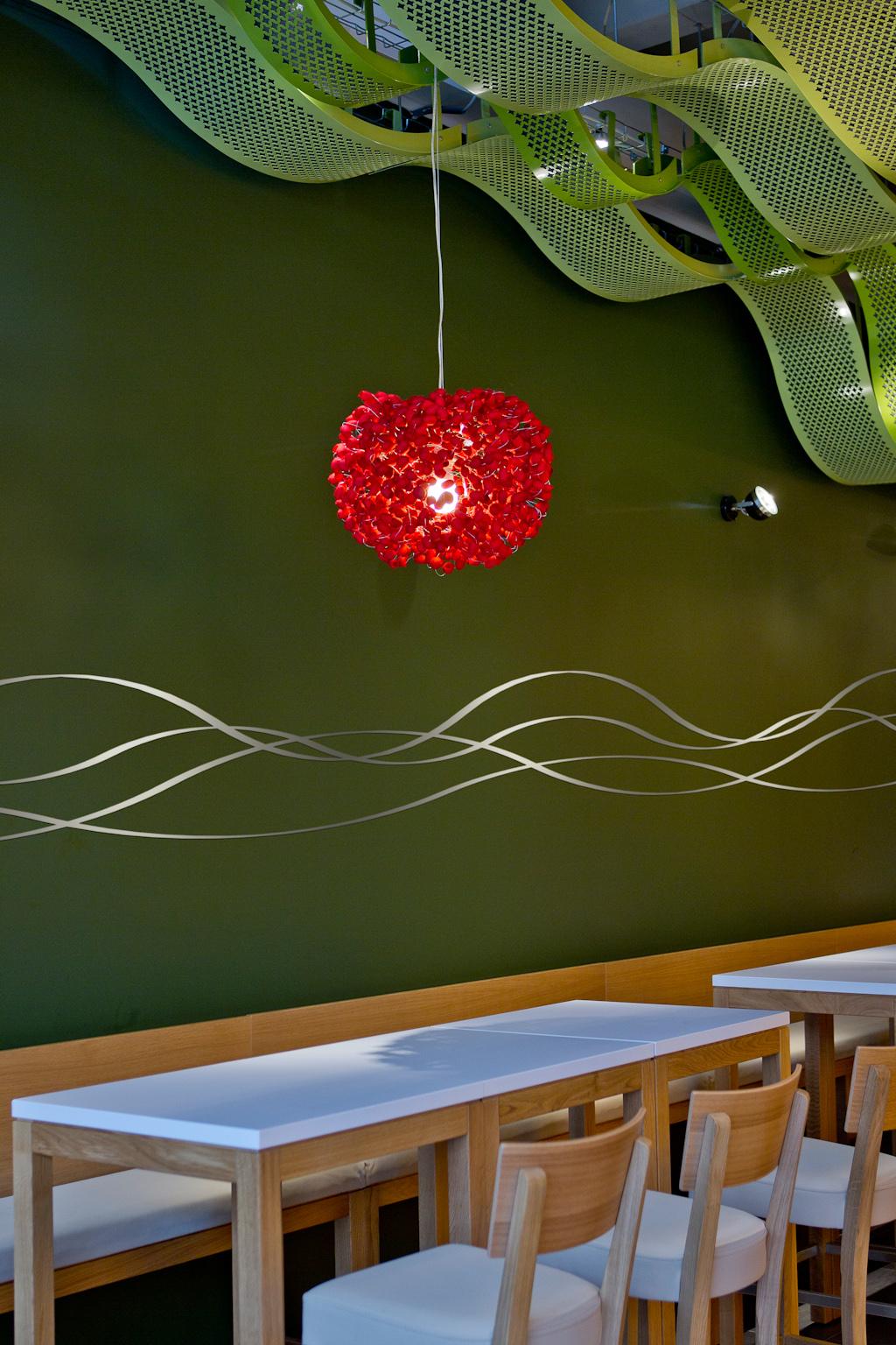 Contemporary Cherry Moon by Ango, Hand-Crafted Silk Cocoon Pendant Light in Cherry Red  For Sale