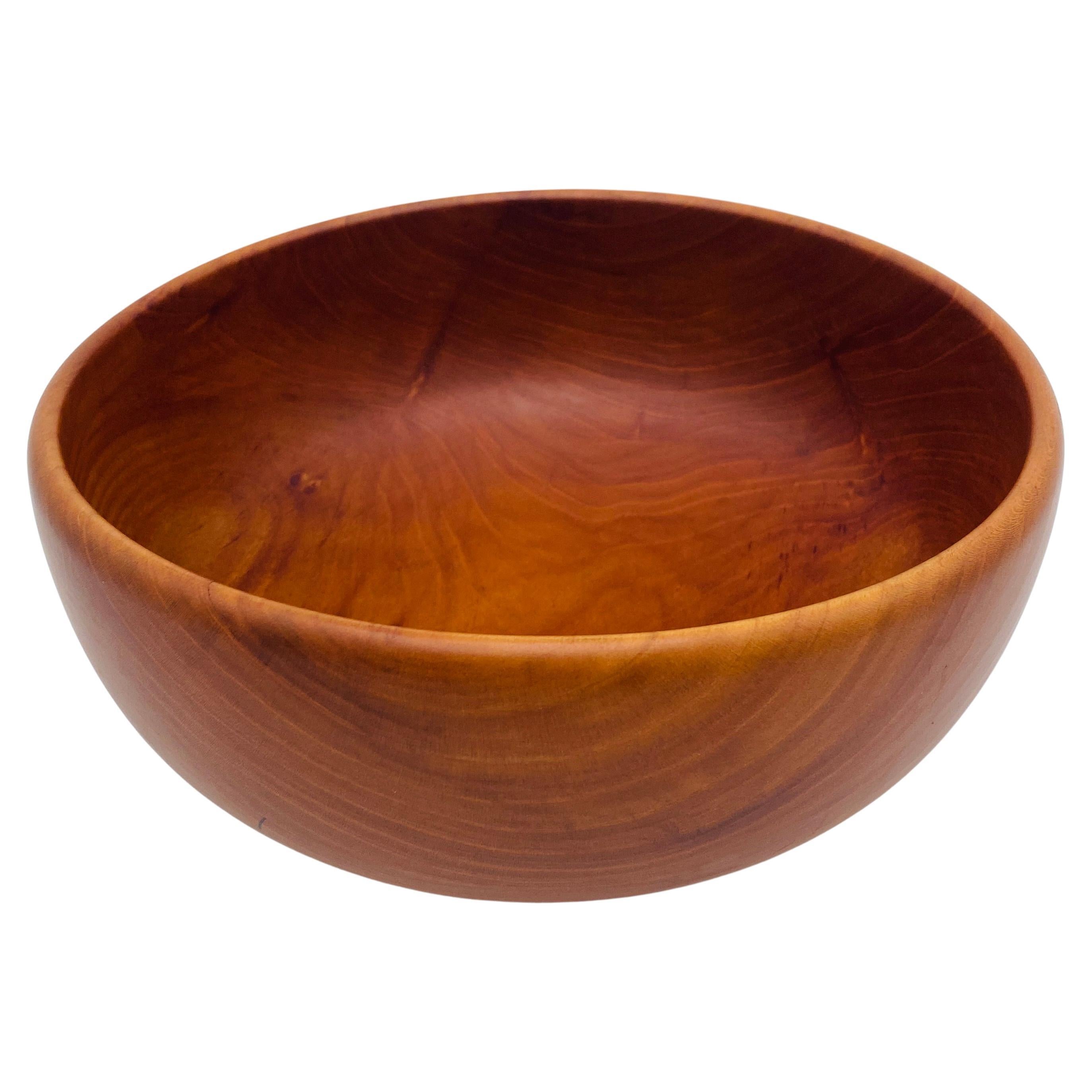 Cherry Salad Bowl Handmade Signed, Sweden, c. 1960 For Sale
