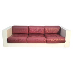 Cherry Saratoga 3 seater sofa by Massimo and Lella Vignelli for Poltronova 60s