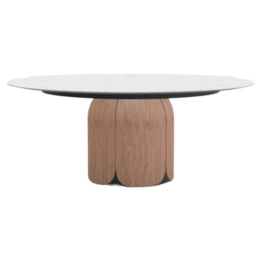 Cherry Sepia Bianco Namibia Bloom Dining Table by Milla & Milli