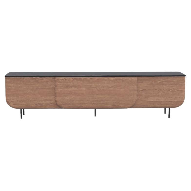 Kirschfarbenes Sepia-Blüten-Sideboard von Milla & Milli im Angebot