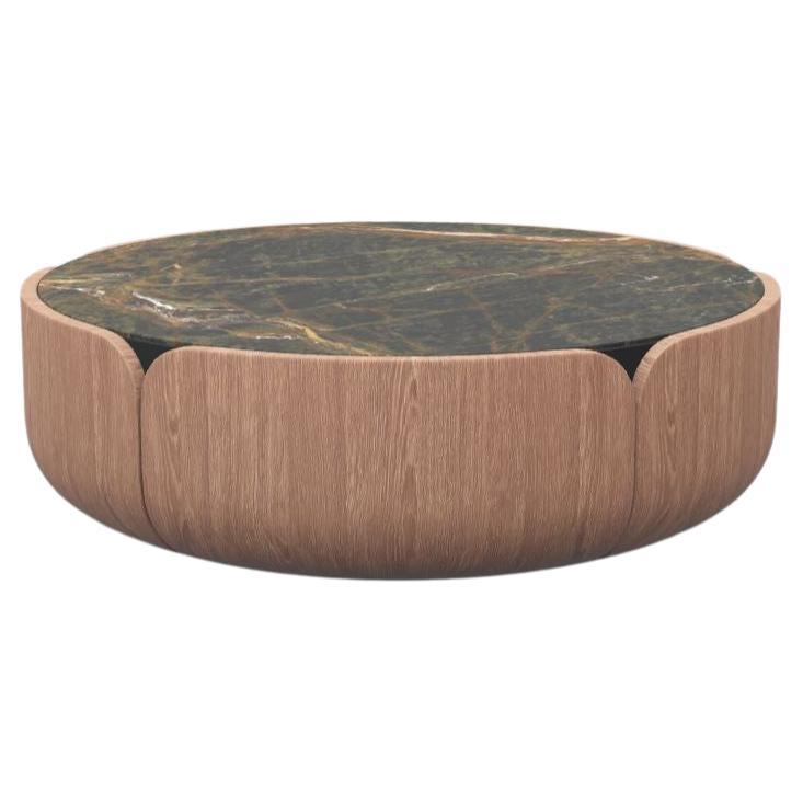 Cherry Sepia Picasso Green Bloom Coffee Table L by Milla & Milli For Sale
