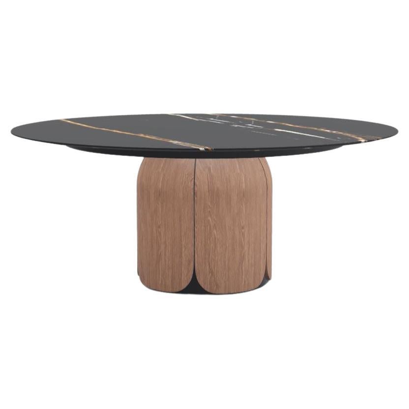 Cherry Sepia Sahara Noir Bloom Dining Table by Milla & Milli For Sale