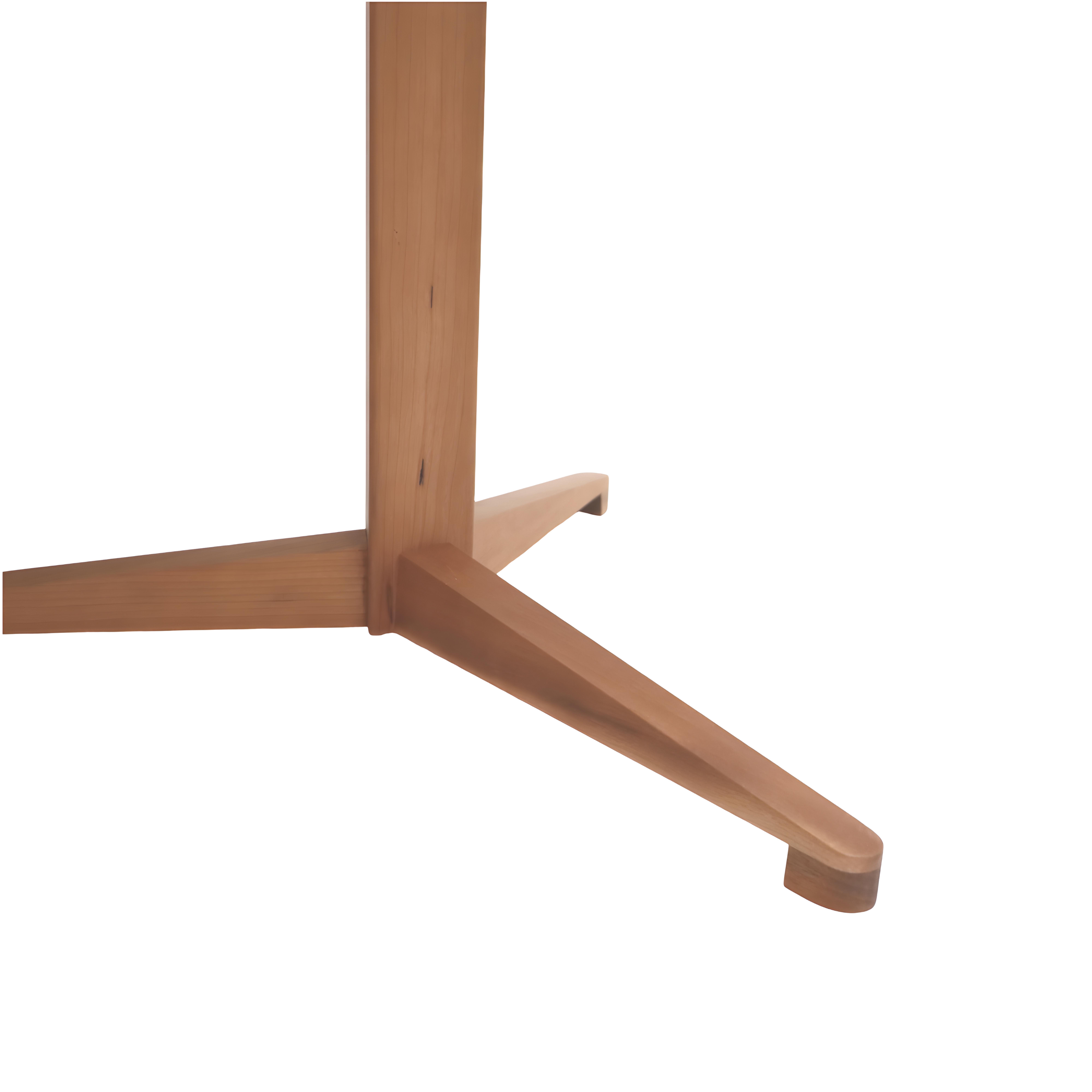 Mesa auxiliar con pedestal Triform de cerezo Carpintería en venta