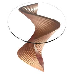 Cherry, Walnut and Glass Sidewinder II Coffee Table by David Tragen