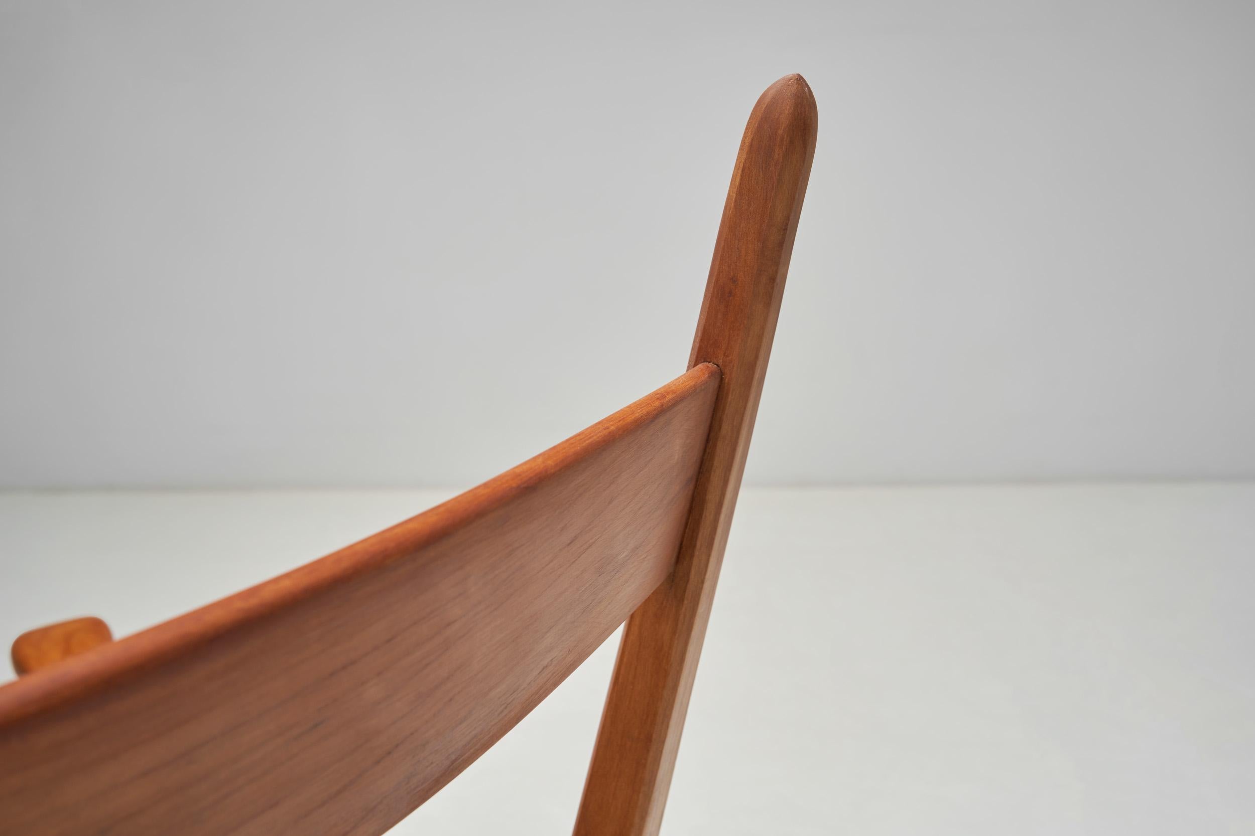 Poltrona in legno di ciliegio e corda di carta di Bas Van Pelt (Attr.), Paesi Bassi, 1940 in vendita 4