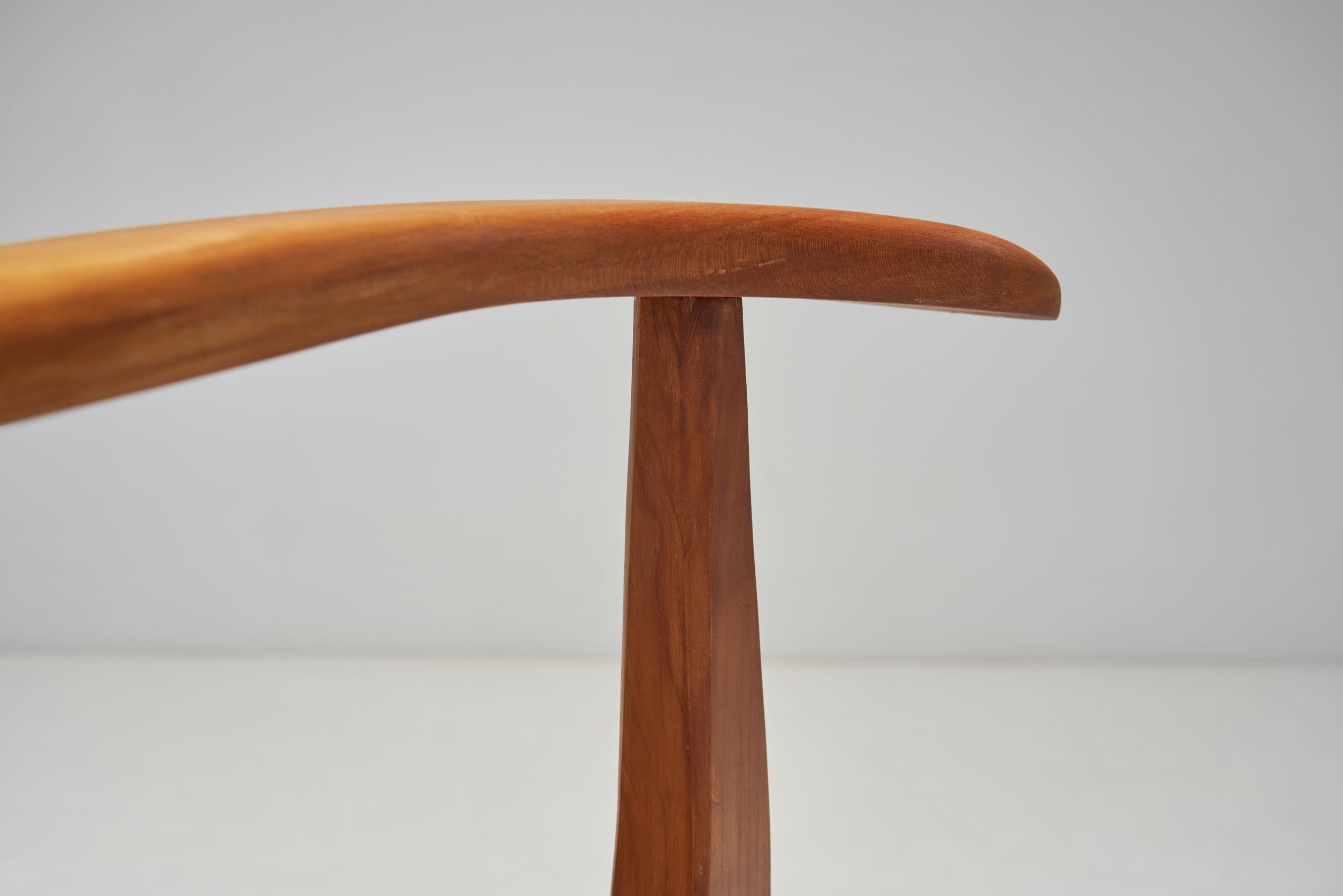 Poltrona in legno di ciliegio e corda di carta di Bas Van Pelt (Attr.), Paesi Bassi, 1940 in vendita 5
