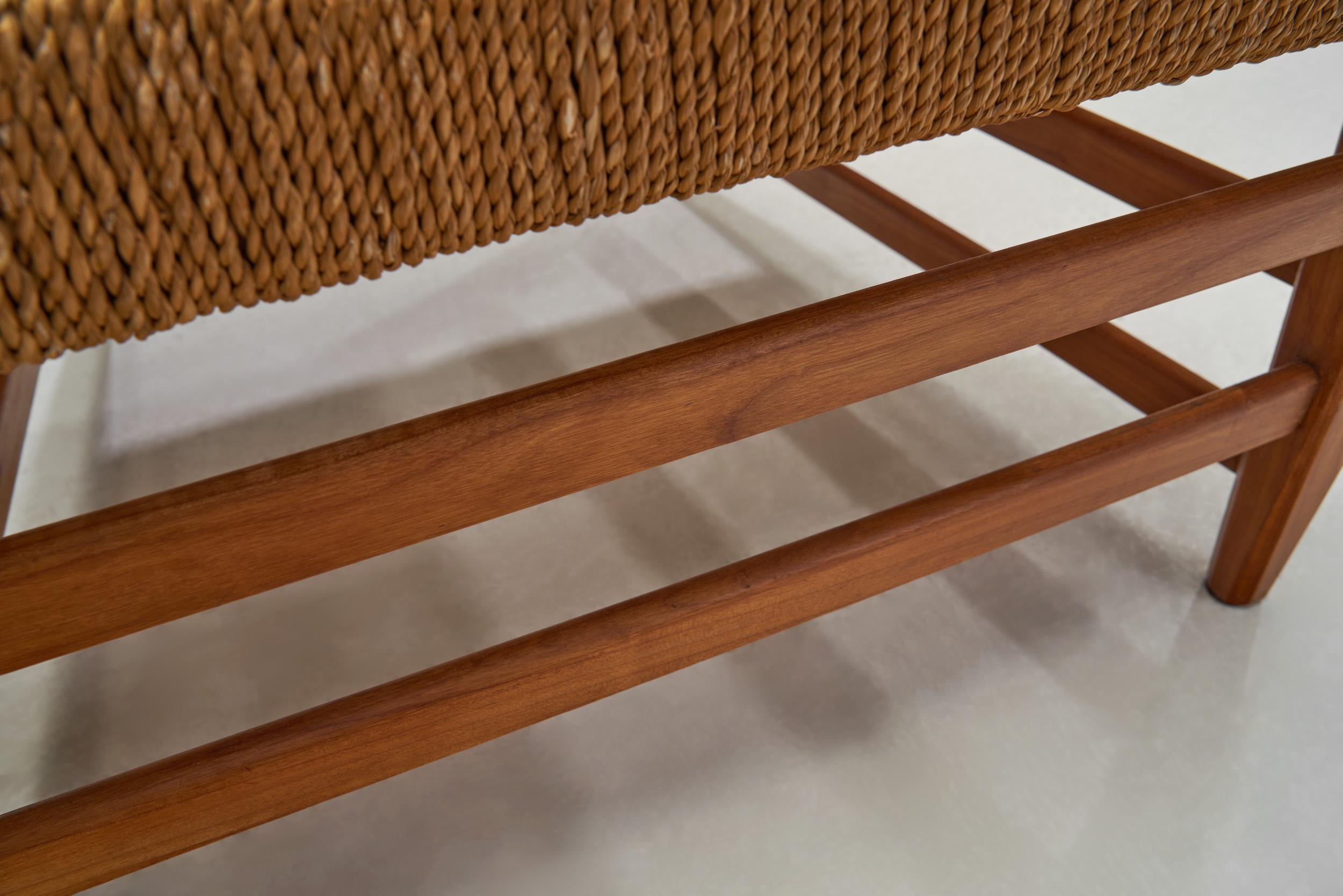 Poltrona in legno di ciliegio e corda di carta di Bas Van Pelt (Attr.), Paesi Bassi, 1940 in vendita 9