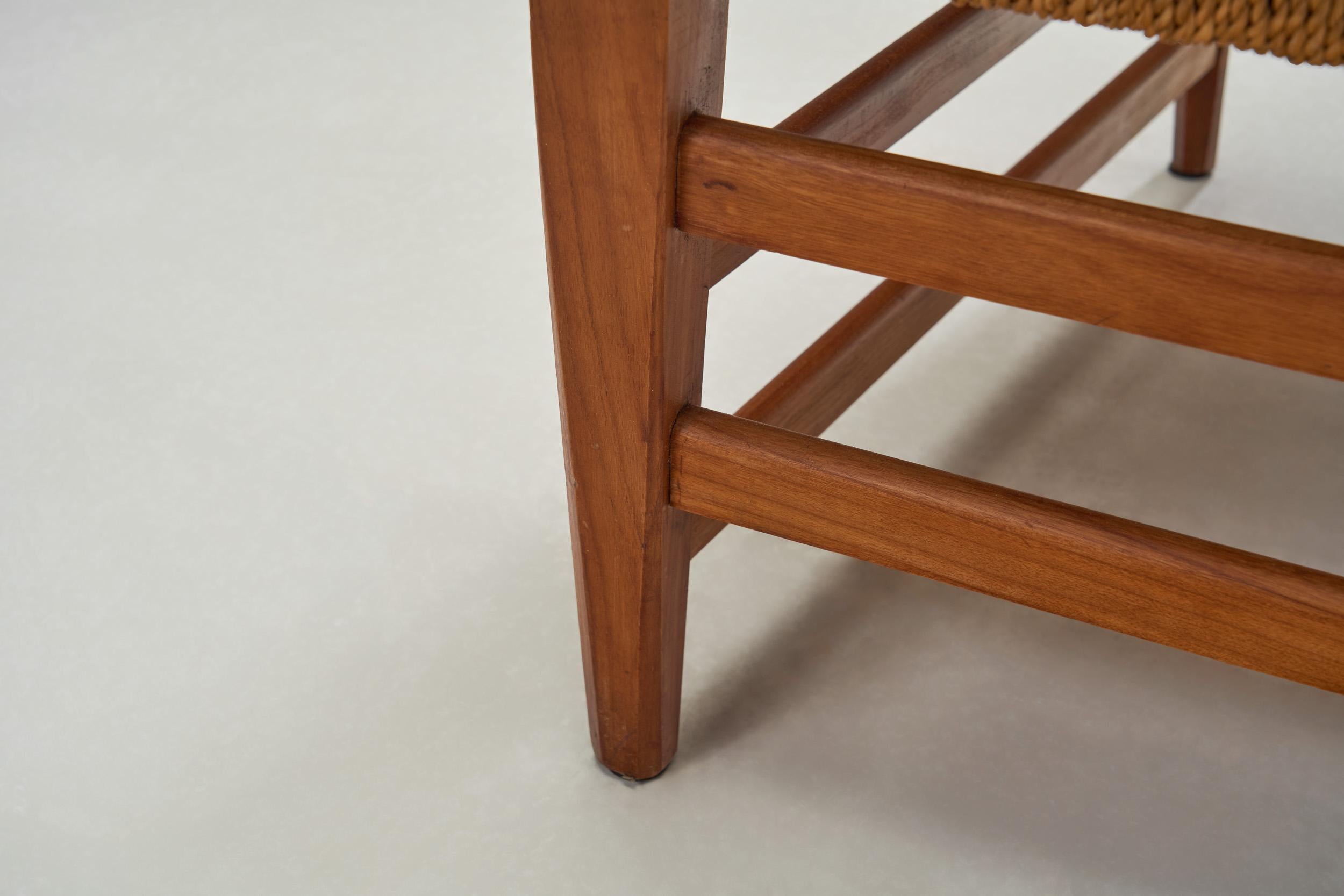 Poltrona in legno di ciliegio e corda di carta di Bas Van Pelt (Attr.), Paesi Bassi, 1940 in vendita 11