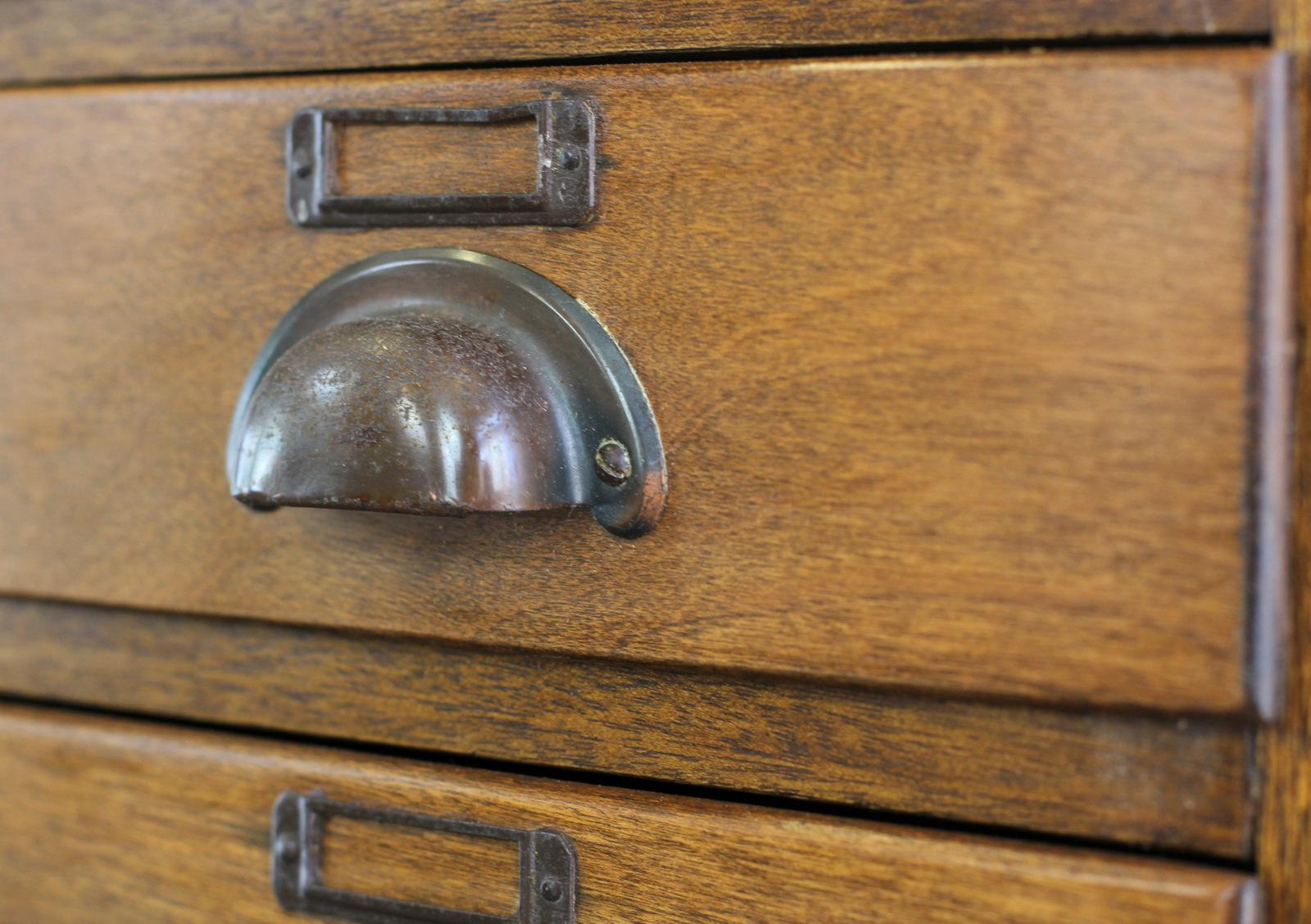 Cherry Wood Boots Pharmacy Drawers, circa 1920s In Good Condition In Gloucester, GB