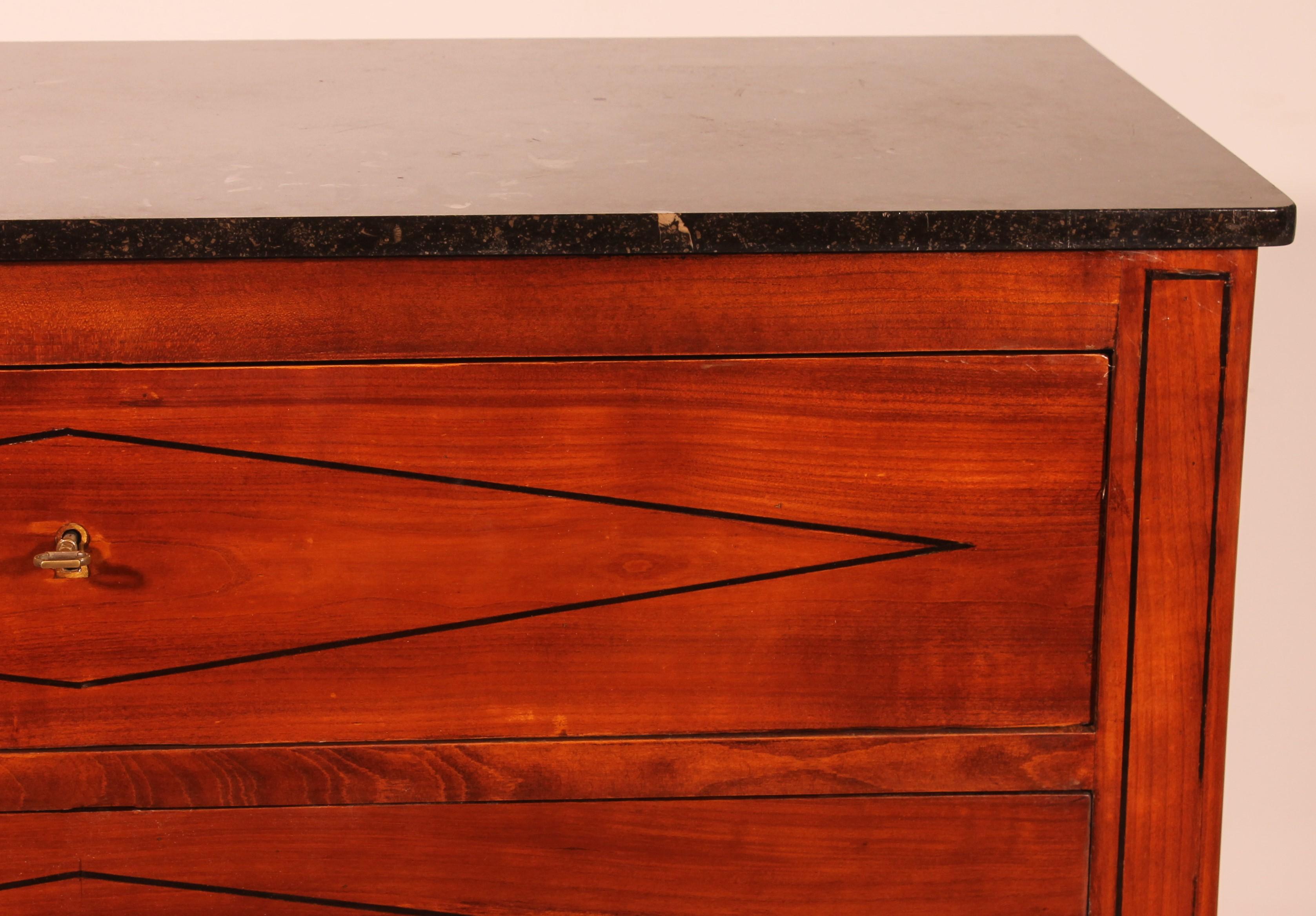French Cherry Wood Chest Of Drawers From The 19th Century For Sale