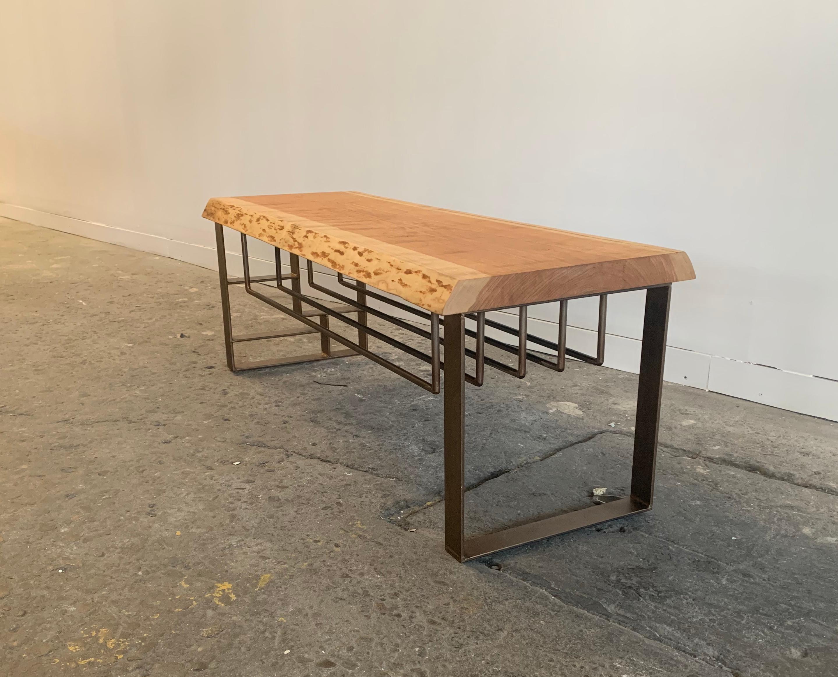 Welded Cherrywood Coffee Table by Mats Christeen For Sale