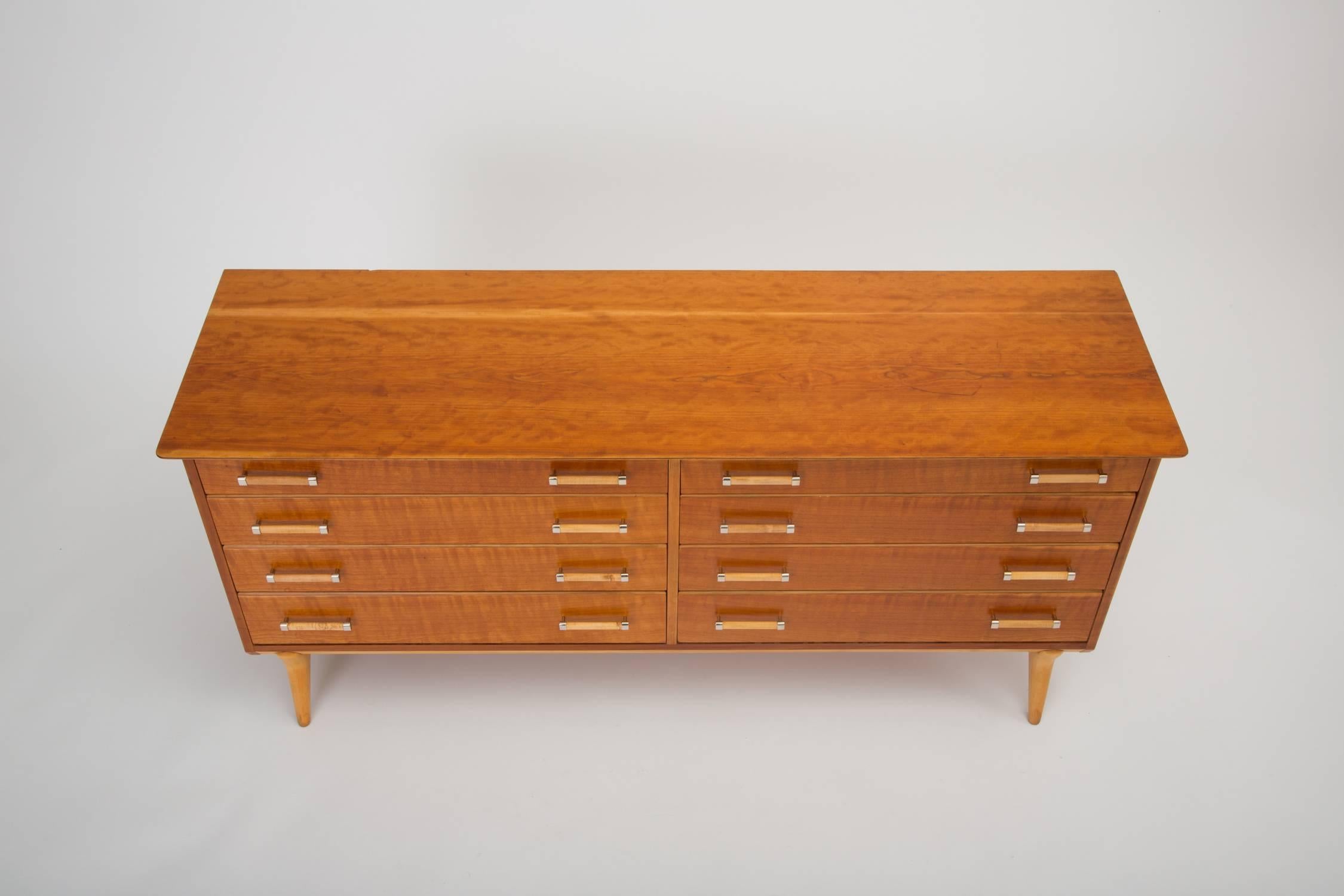 Mid-Century Modern Cherrywood Dresser by Renzo Rutili for Johnson Furniture