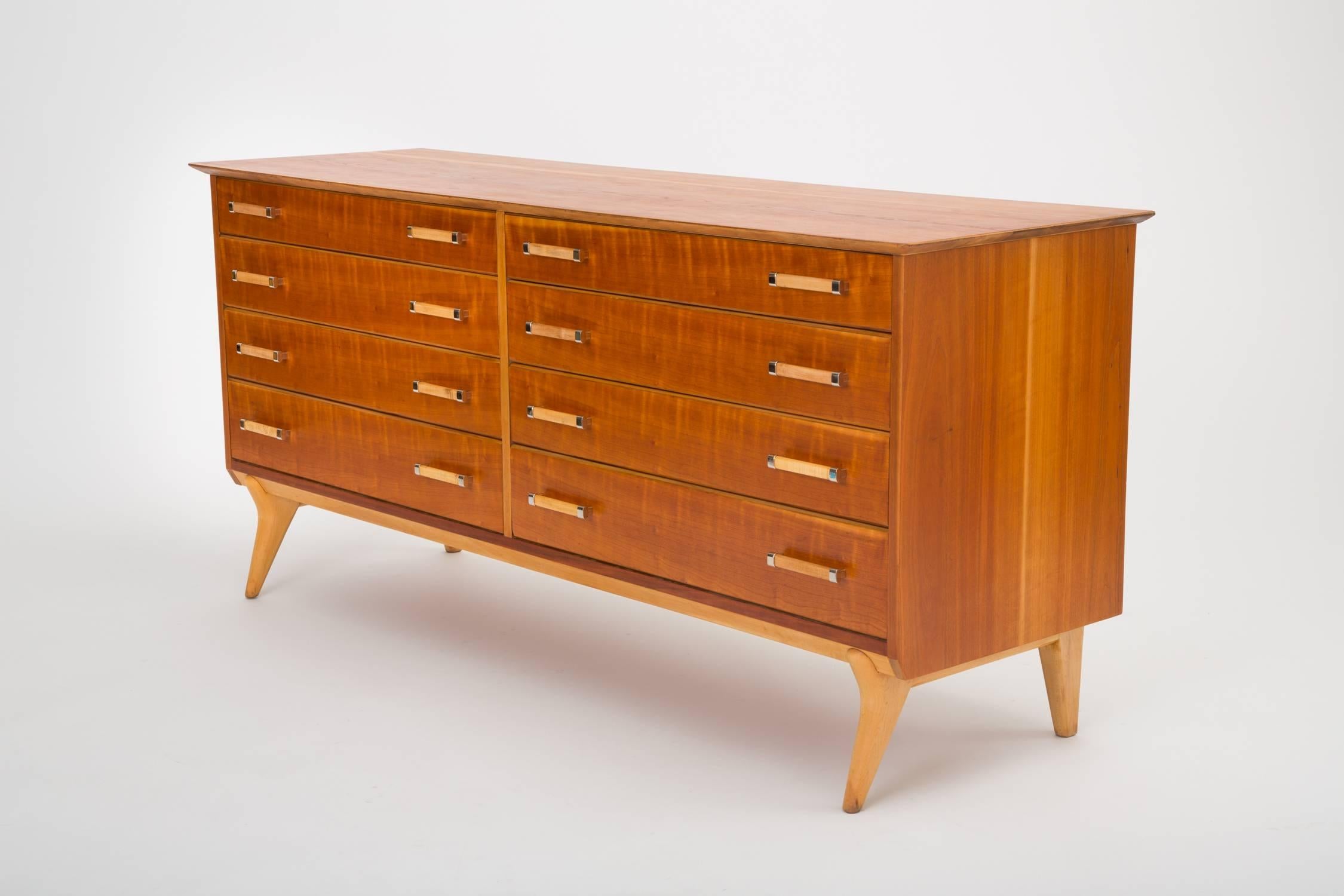 American Cherrywood Dresser by Renzo Rutili for Johnson Furniture