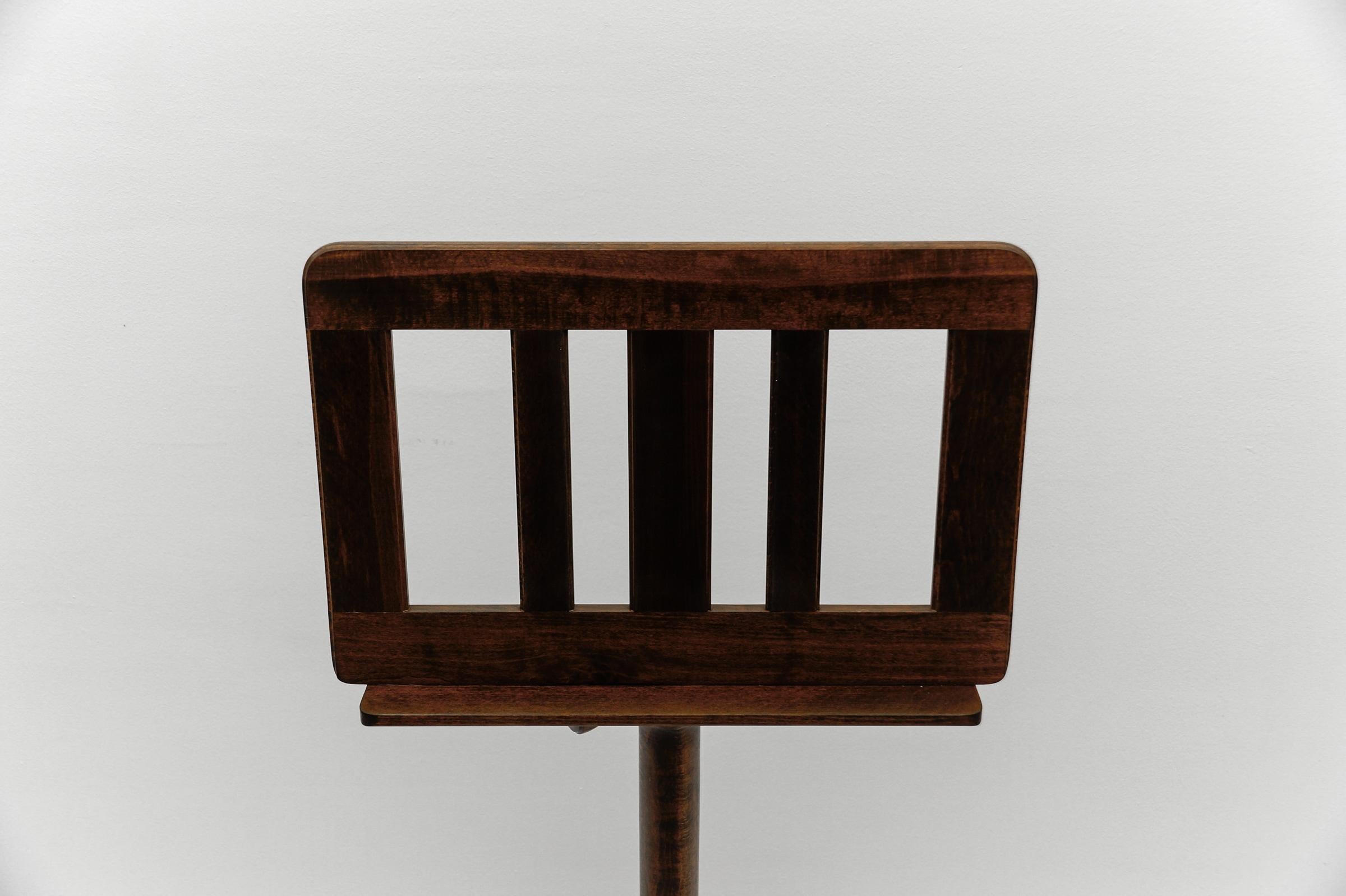 Cherry wood music stand Art Deco style France 1950s Mid-Century Modern For Sale 5