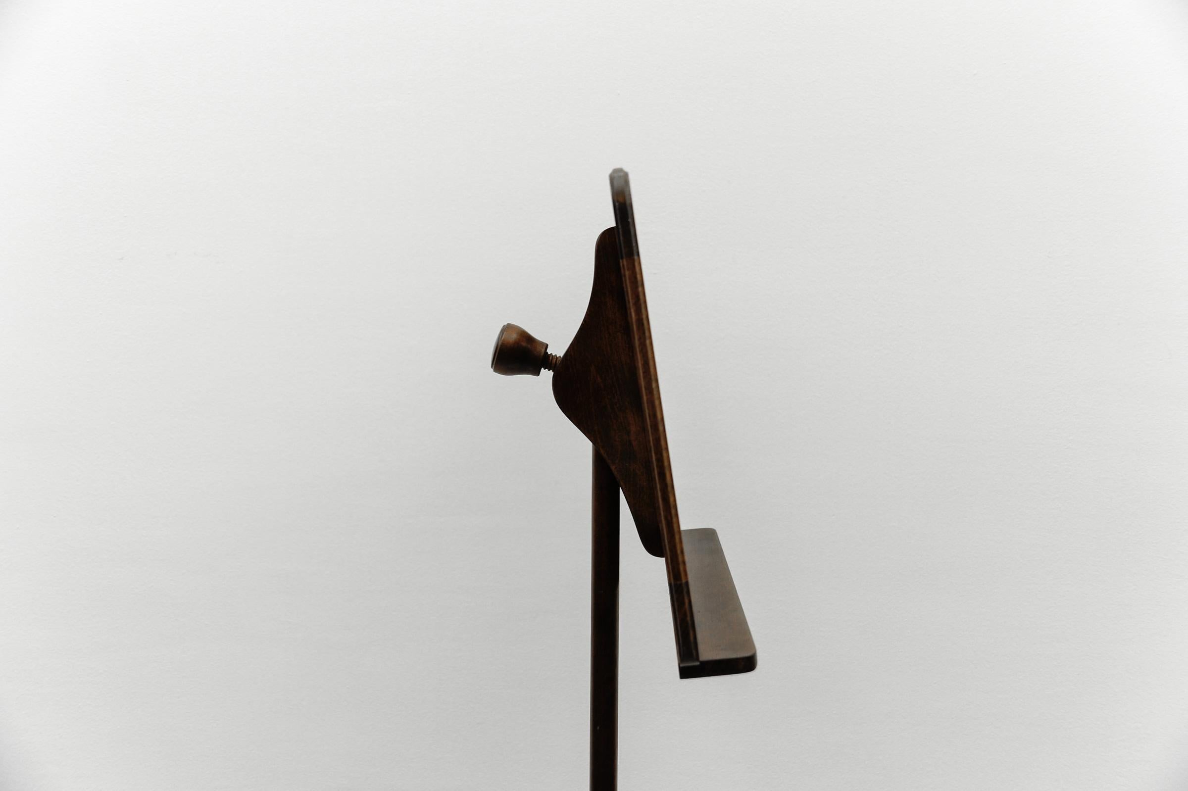 Wood Cherry wood music stand Art Deco style France 1950s Mid-Century Modern For Sale