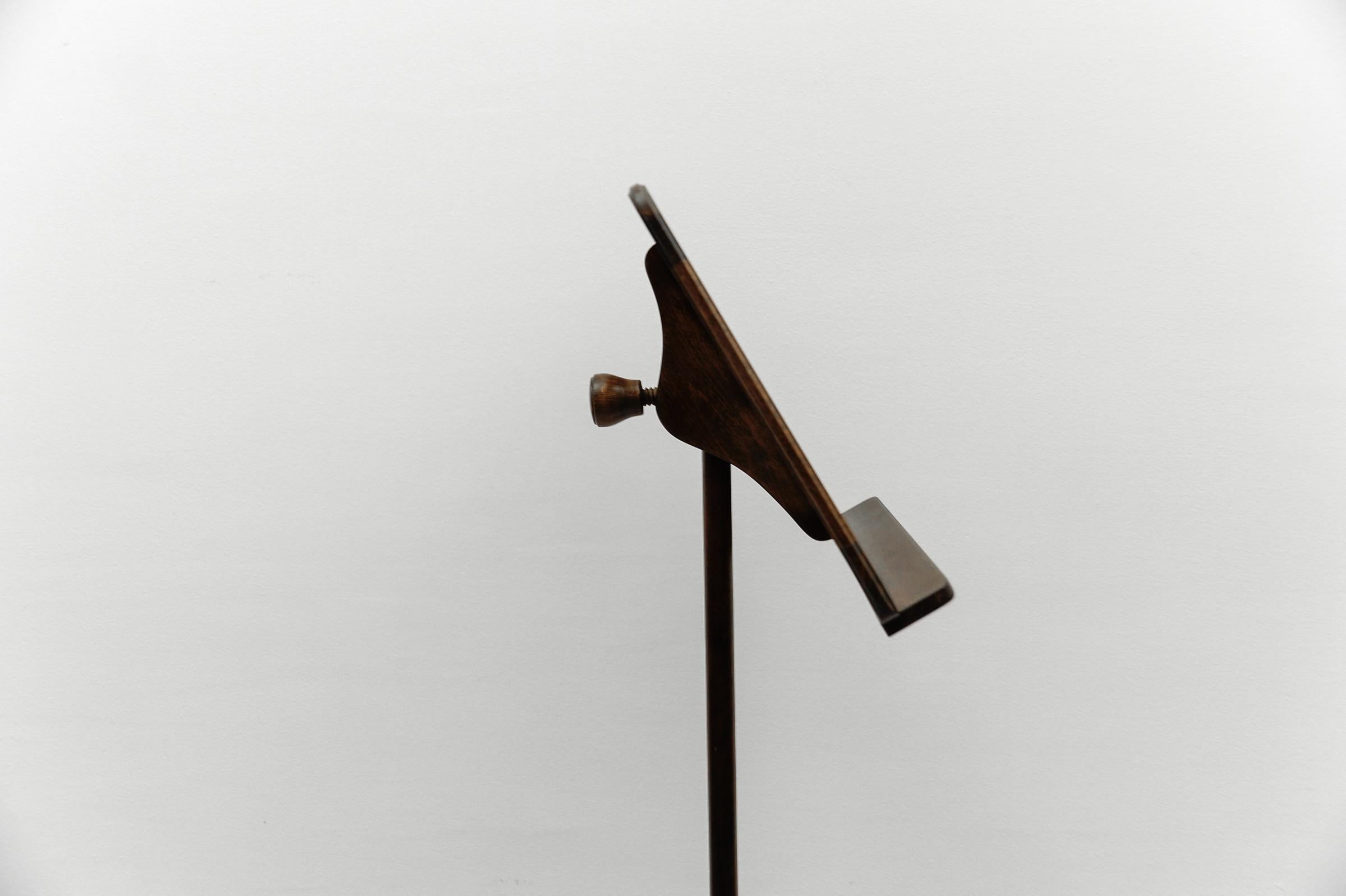 Cherry wood music stand Art Deco style France 1950s Mid-Century Modern For Sale 1
