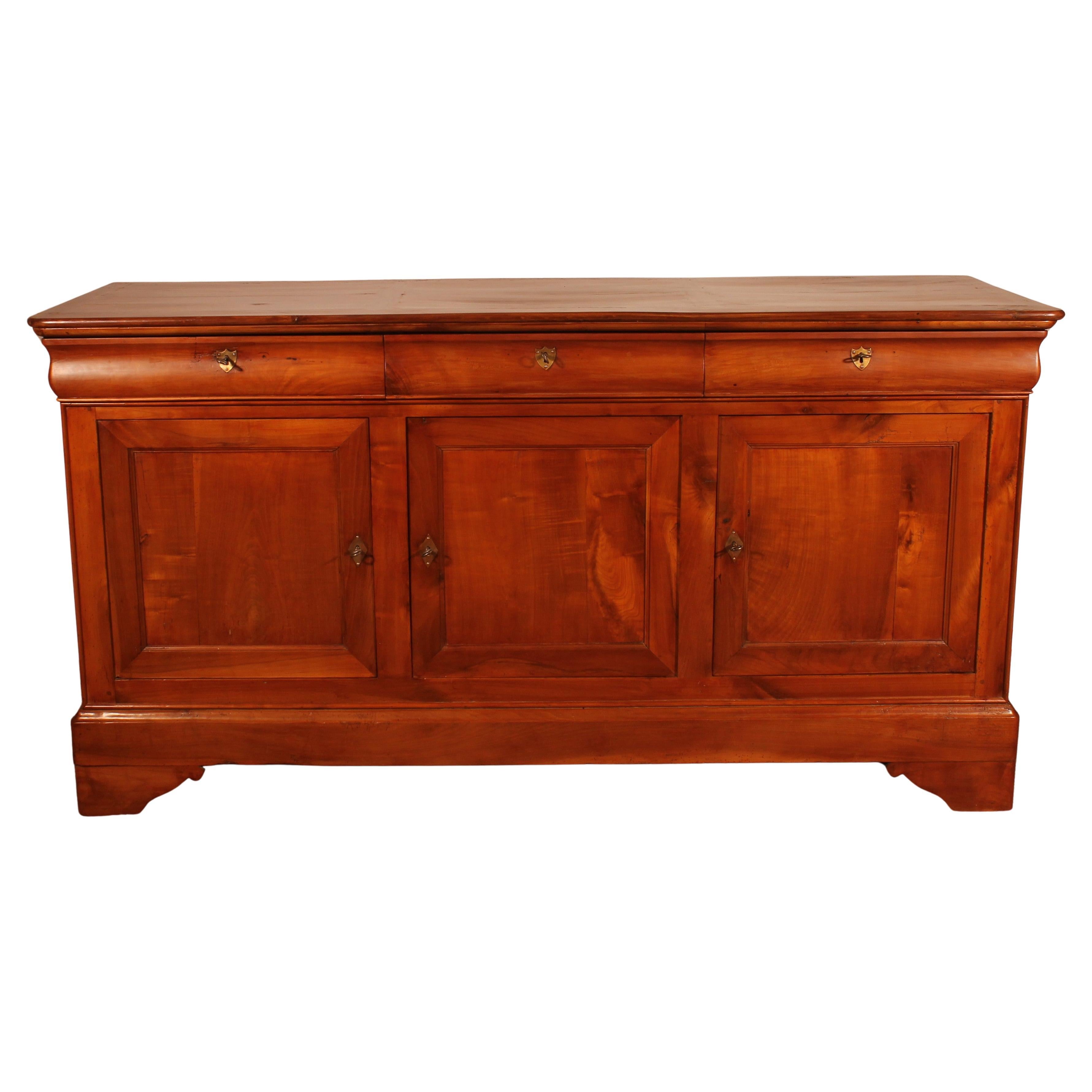 Credenza/buffet a tre ante in legno di ciliegio - XIX secolo